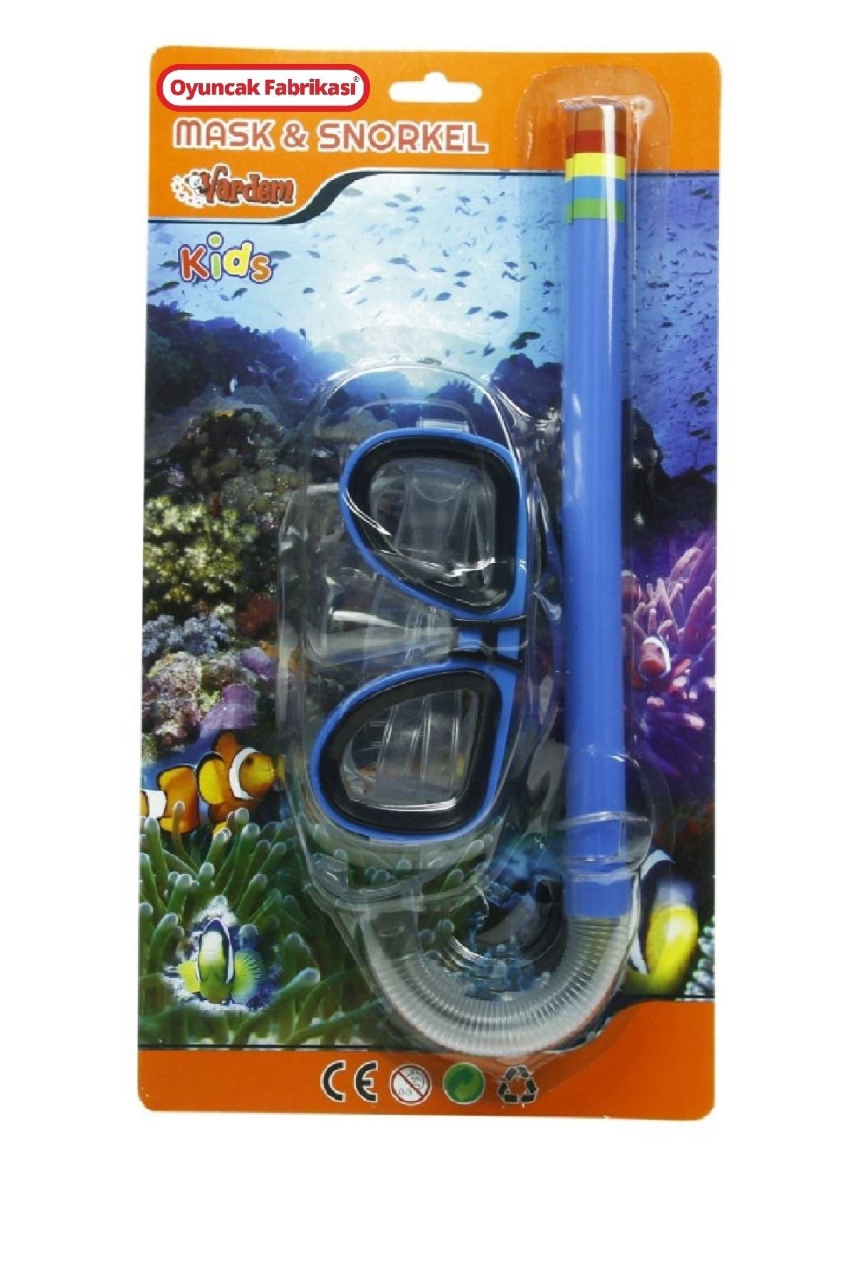 Oyuncakfabrikasi Deniz Gözlüğü Çocuk Maske Snorkel Set 3 Yaş Üzeri
