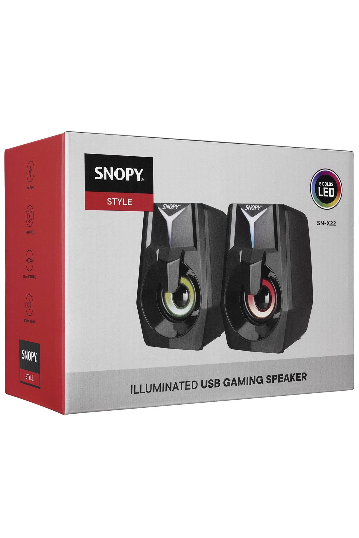 SNOOPY Snopy Style Speaker Hoparlör Led Işıklı Kablolu Mikrofon Bluetooth Siyah 35731 Sn-x22 8648