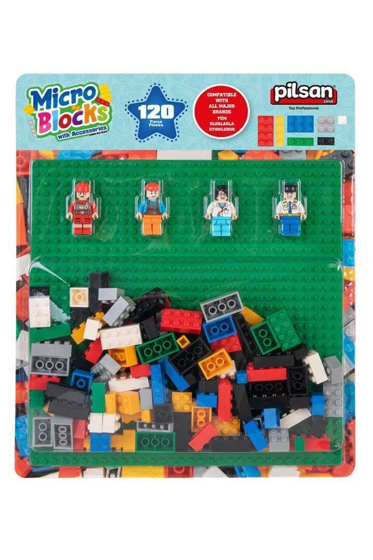 PİLSAN Aksesuarlı Mikro Bloklar 120 Parça