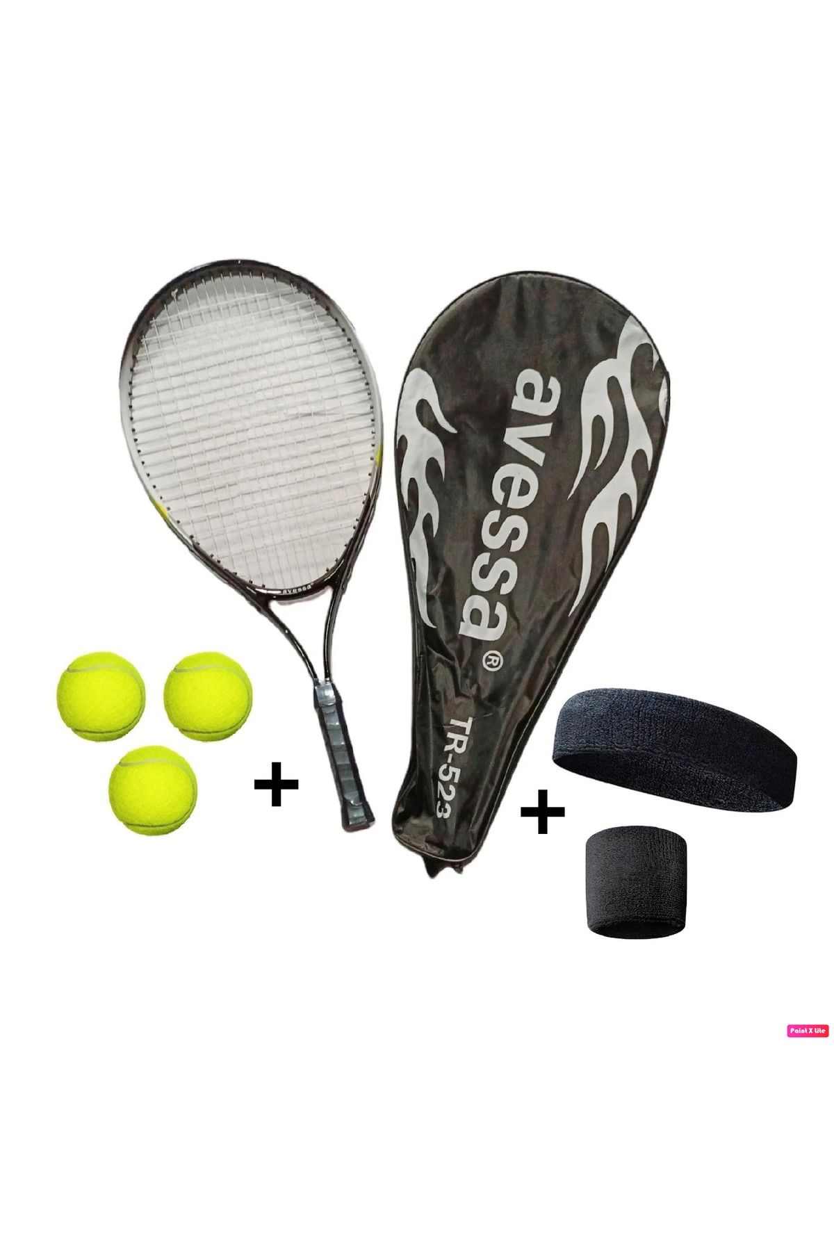 Avessa 4'lü Tenisçi Seti Tr-523 23 Inç 200 Gr + 3 Adet Tenis Topu + Havlu Kafa Bandı Ve Bileklik