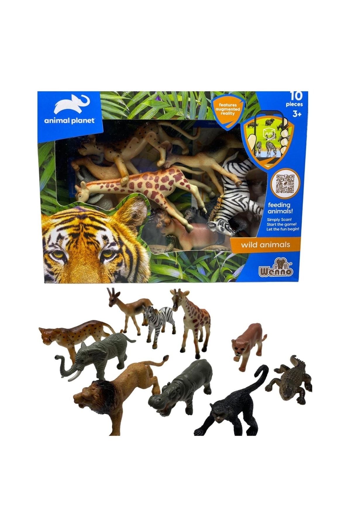afreyz oyuncak Vahşi Hayvanlar 10’lu Oyuncak Orman Hayvanlar Set Aslan Goril Zürafa Aygır Timsah Bir Çok Vahşi Set