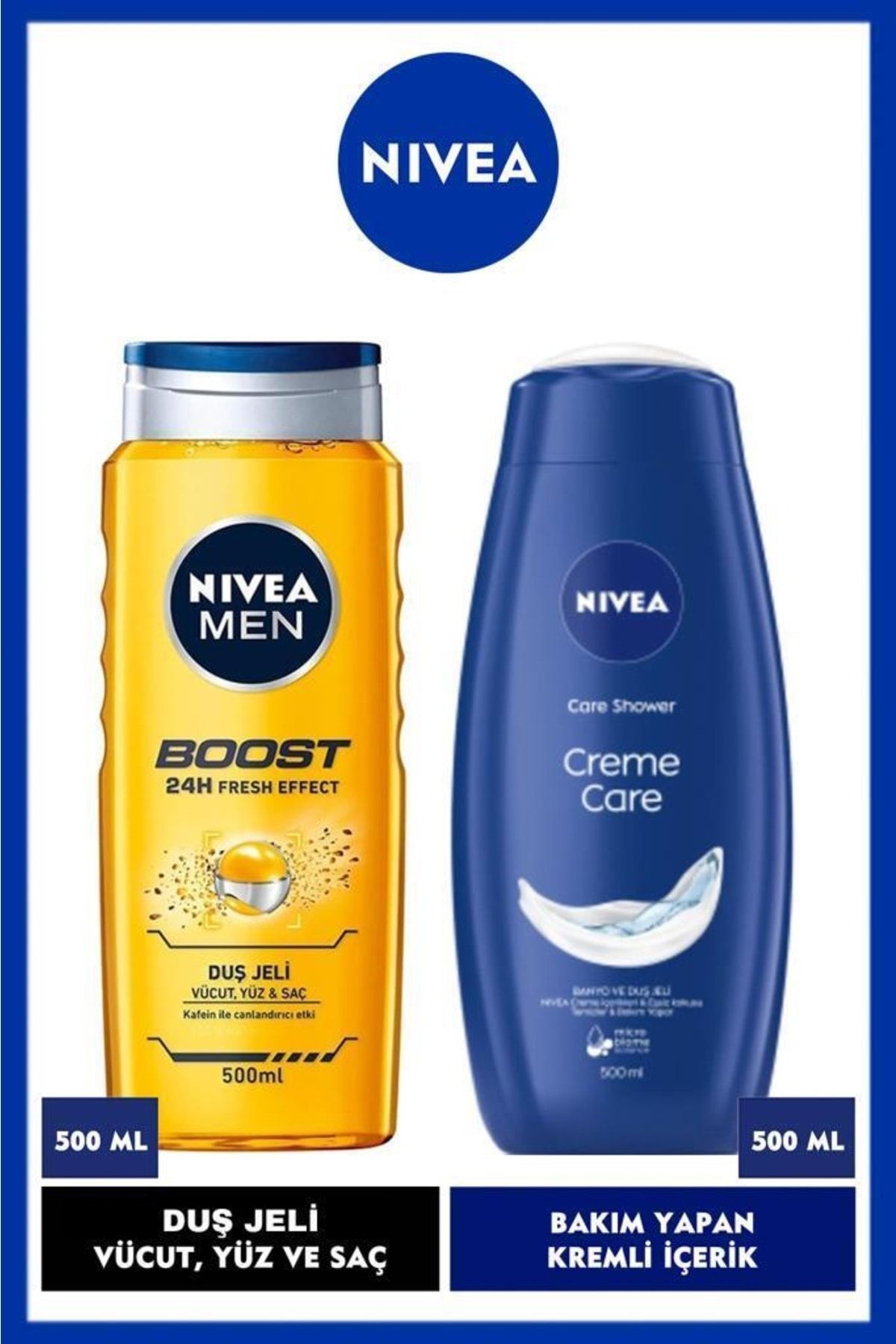 NIVEA Boost-creme Care Duş Jeli-kadın-erkek Vücut Temizlik Seti