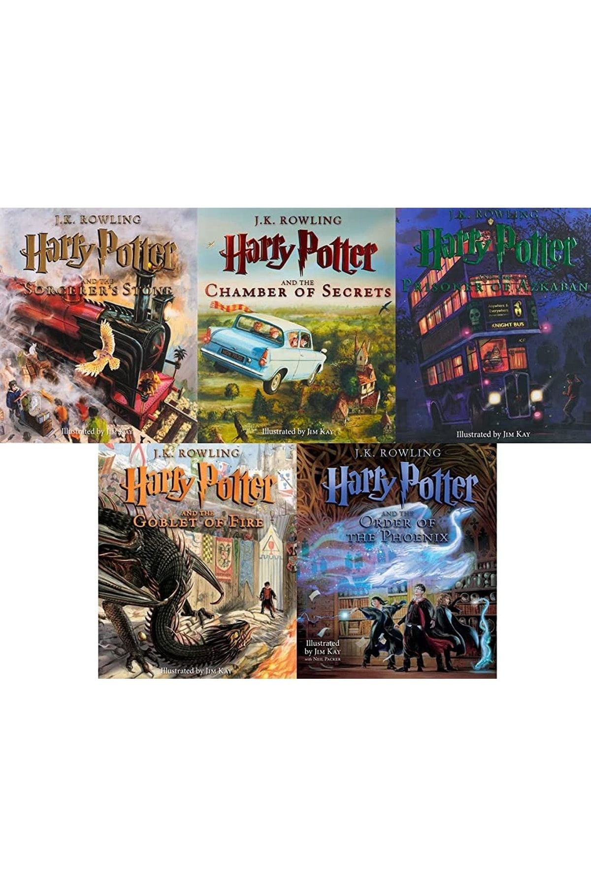 Bloomsbury Harry Potter Illustrated Collection 1-5 Hardcover