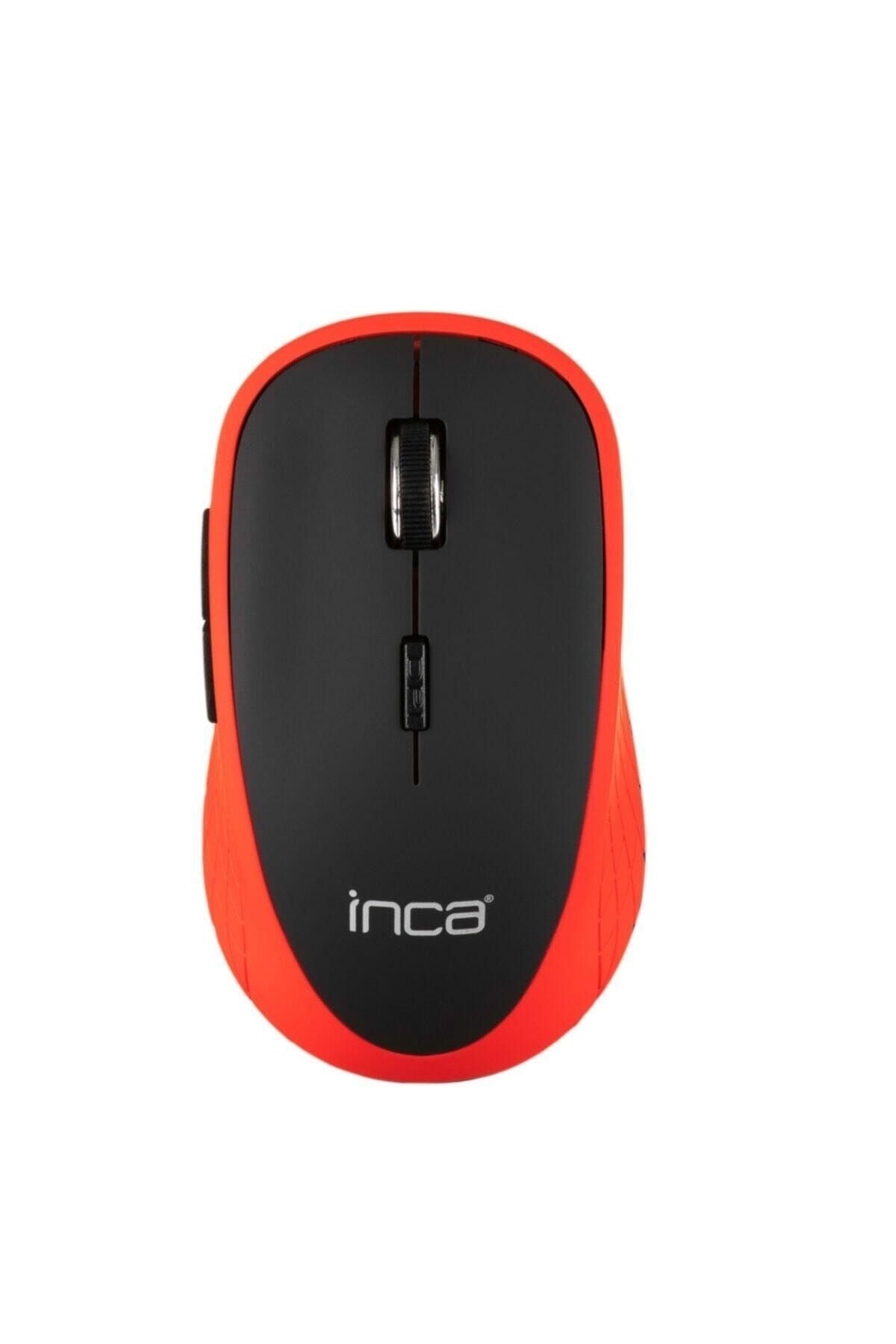Inca Iwm-391t Kablosuz Rubber 1600dpi Optic Siyah/kırmızı Mouse