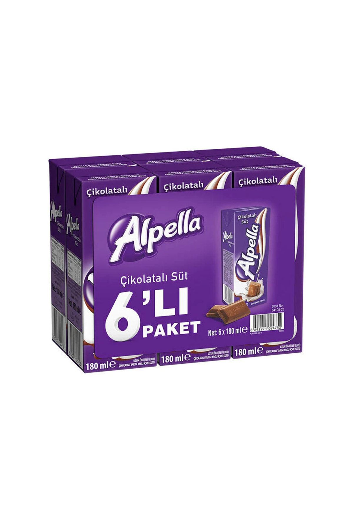 Alpella Çikolatalı Süt 180 Ml X 6 Adet