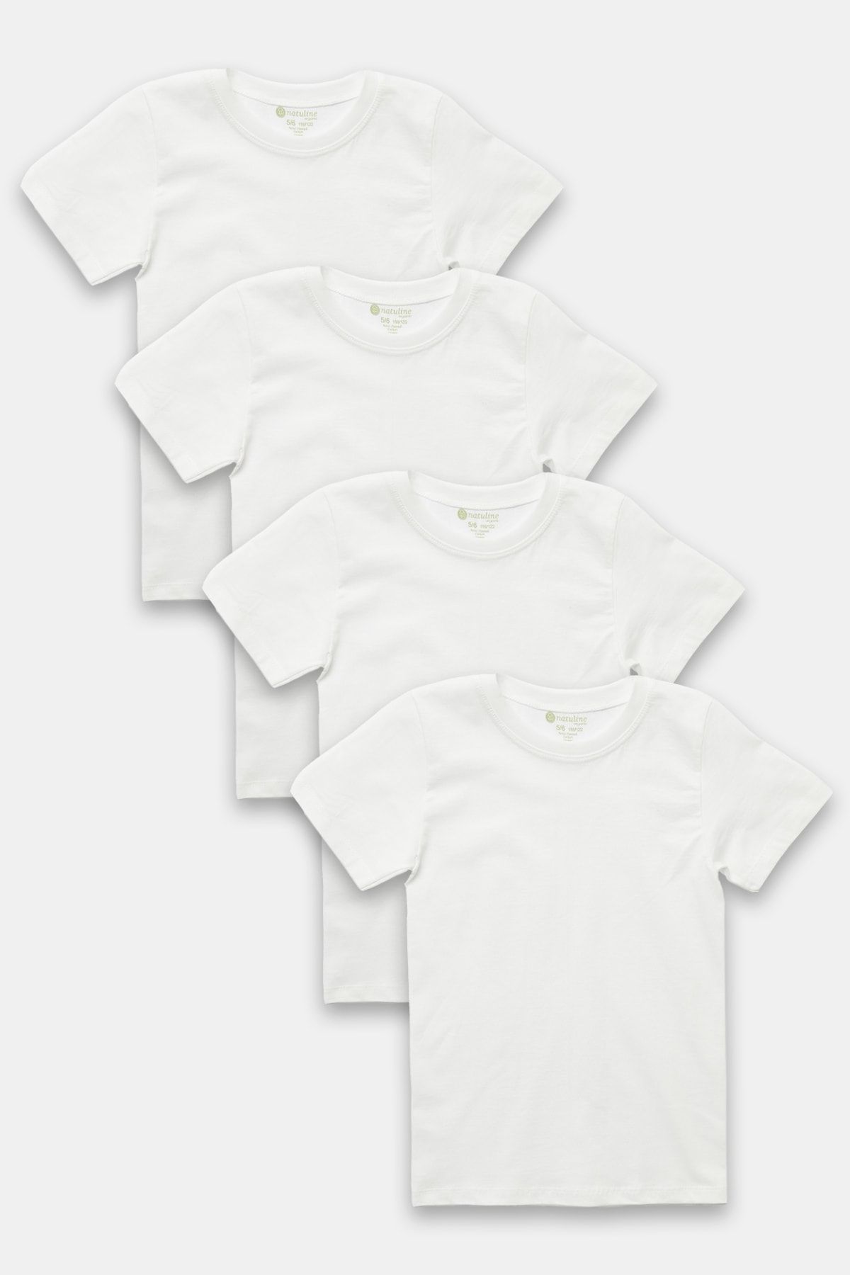 natuline Erkek Çocuk Organik Pamuk Penye 4'lü Paket T-shirt