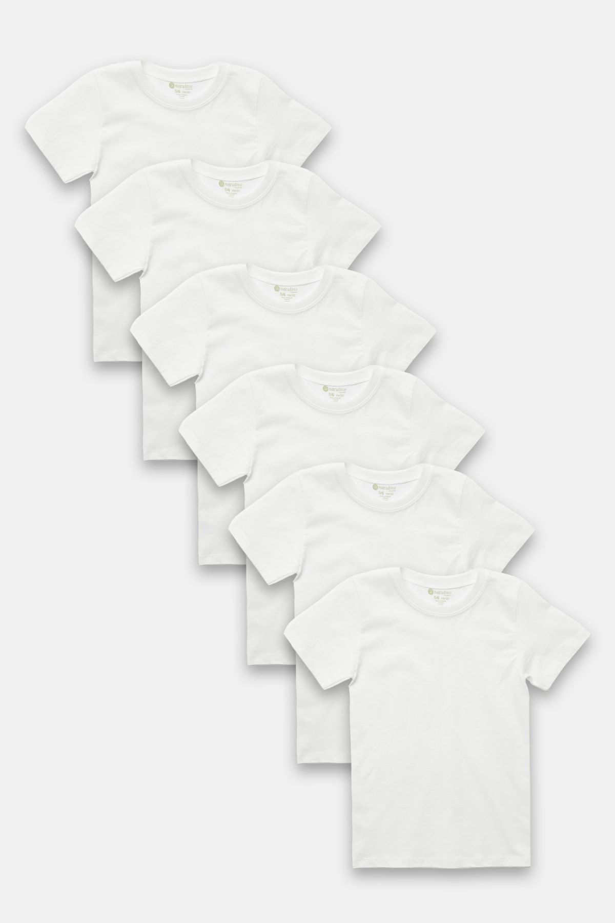 natuline Erkek Çocuk Organik Pamuk Penye 6'lı Paket T-shirt