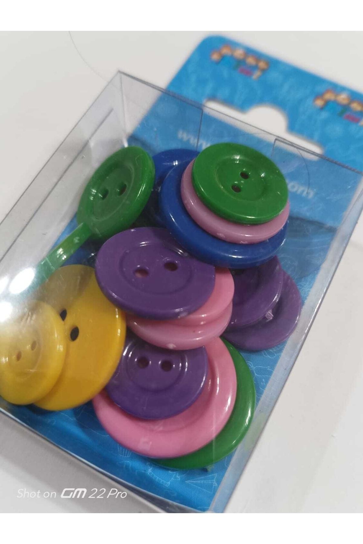 Cem Renkli Düğme Plastik Hobi