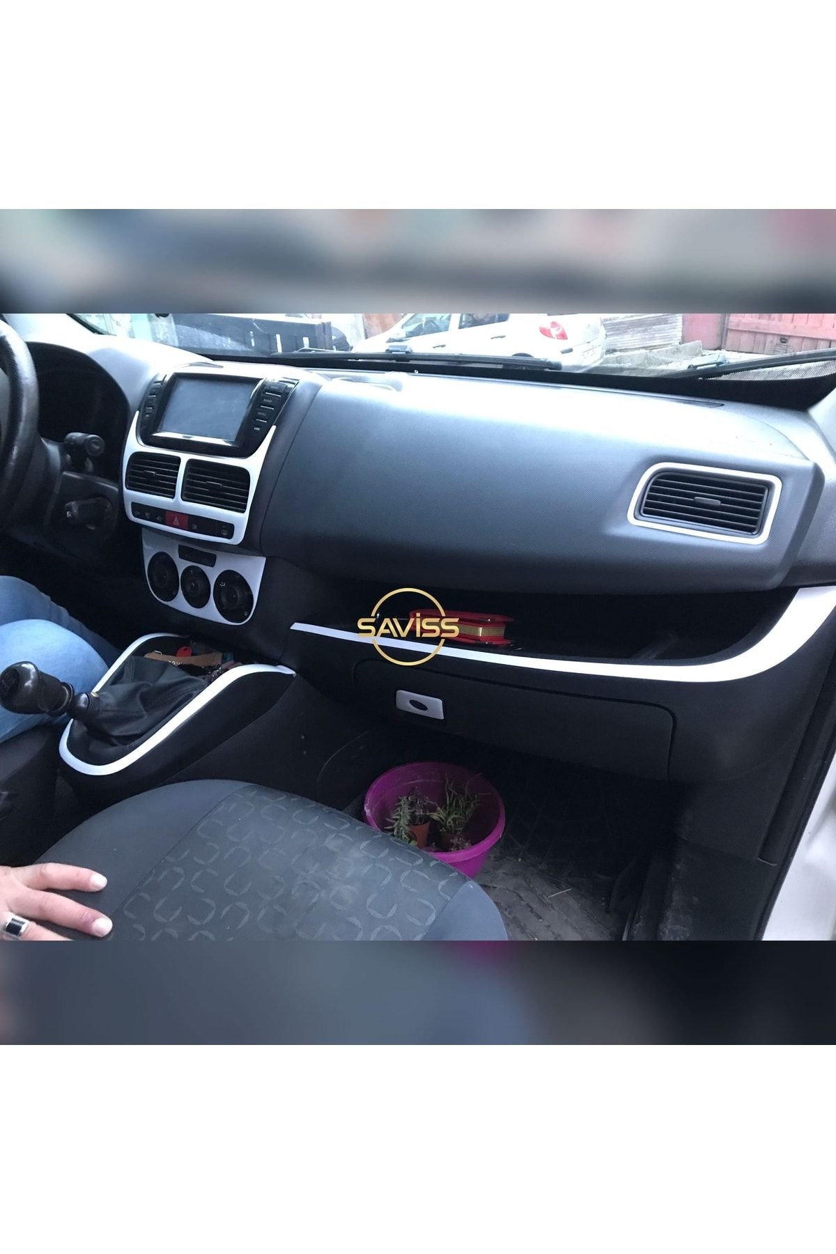 Saviss Fiat Doblo 3 Full Set Beyaz Torpido Trim Maun Kaplama, Konsol Kaplama (beyaz)