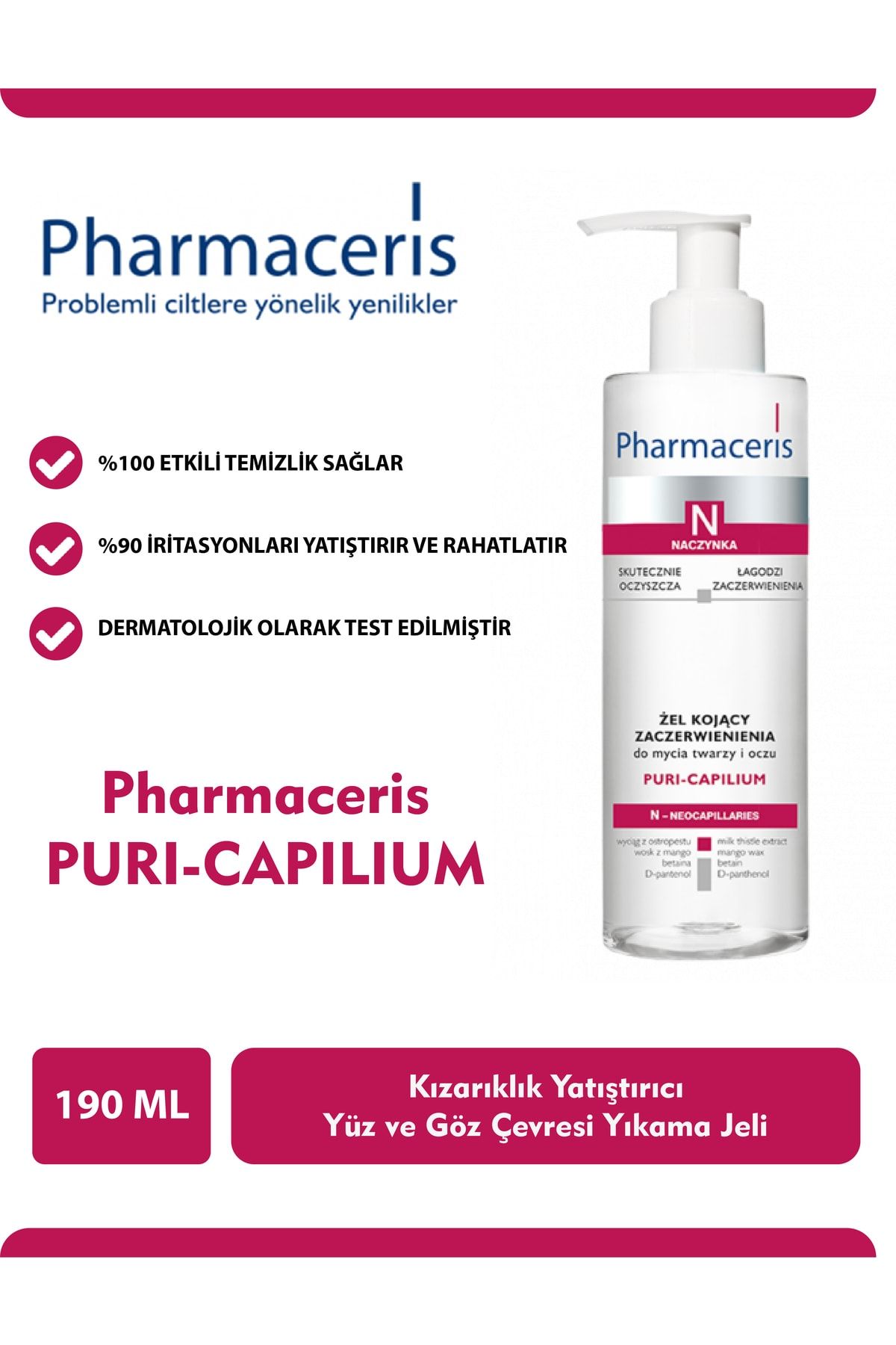 Pharmaceris N Puri Capilium Soothing Redness Cleansing Gel 190 ml