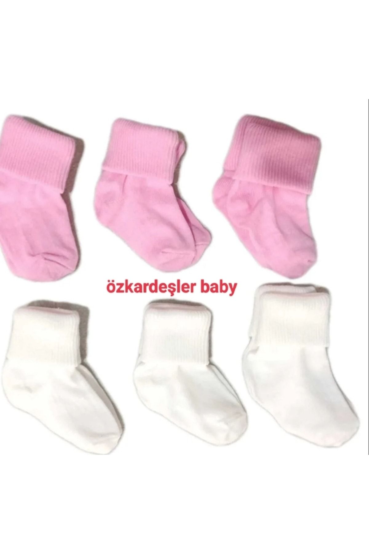 ÖZKARDEŞLER BABY Bebek Kıvrık Çorap 6lı