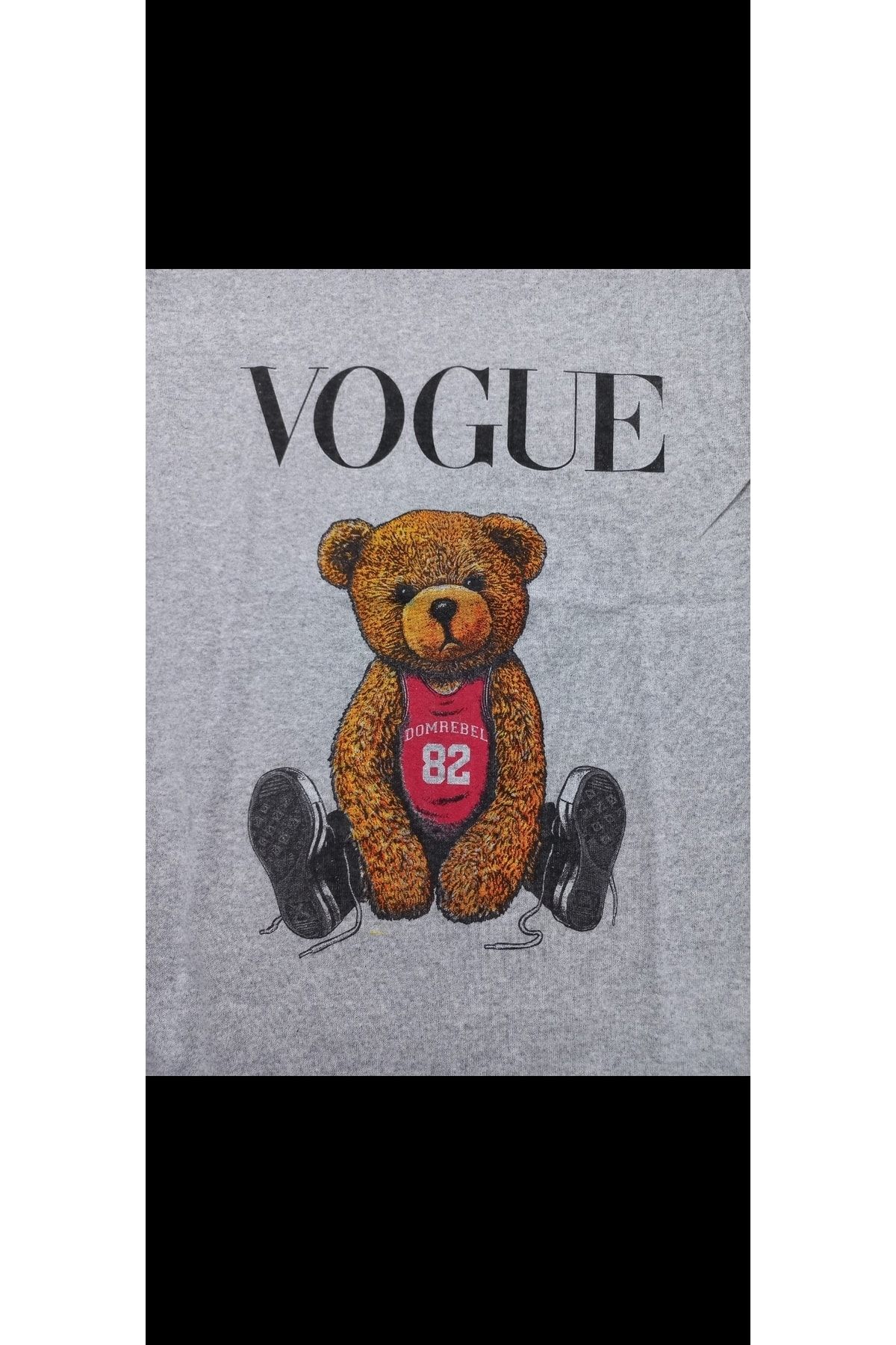 Vogue Ayıcık Desenli Kısakol Tişört