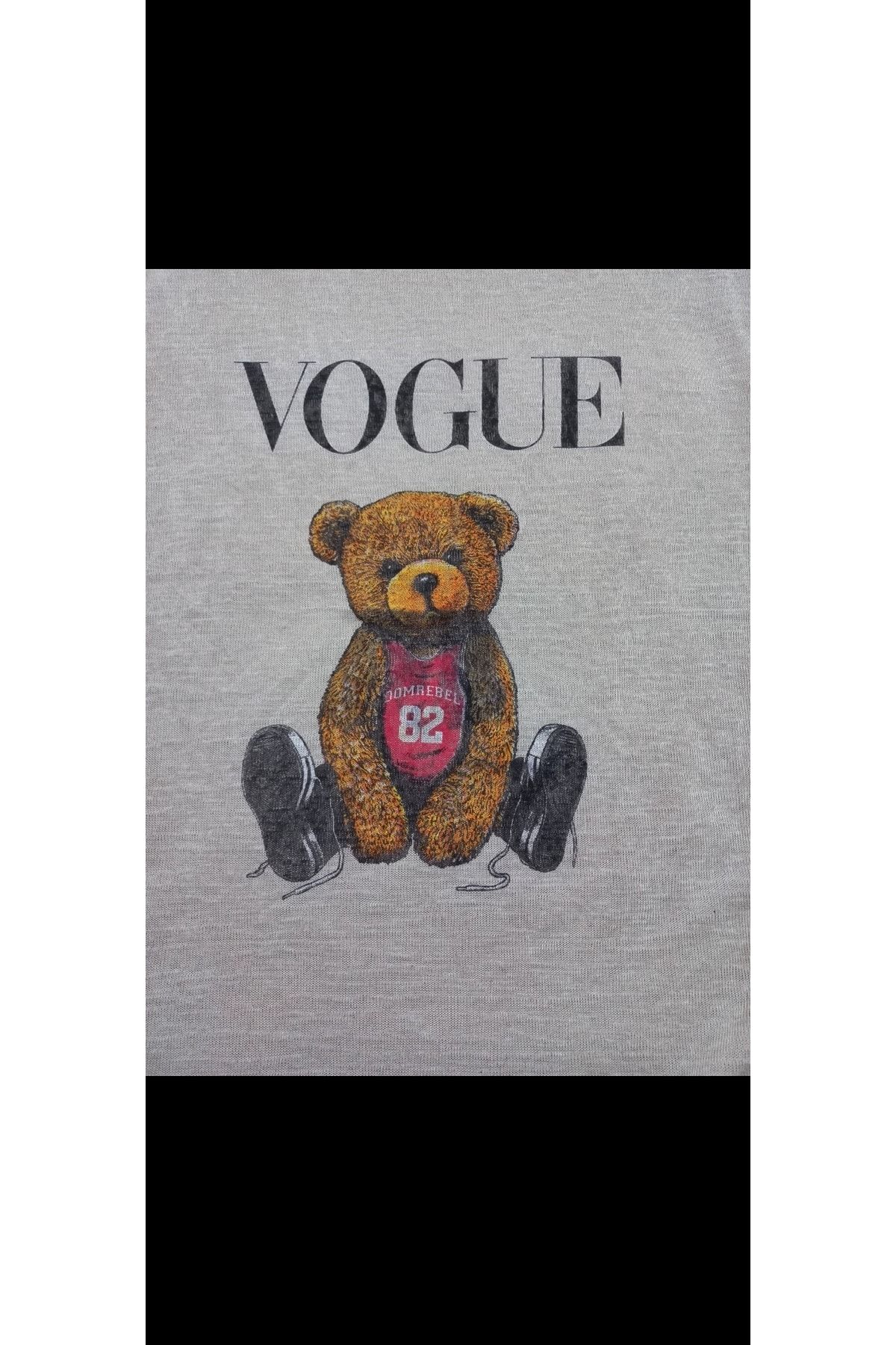 Vogue Ayıcık Desenli Tişört