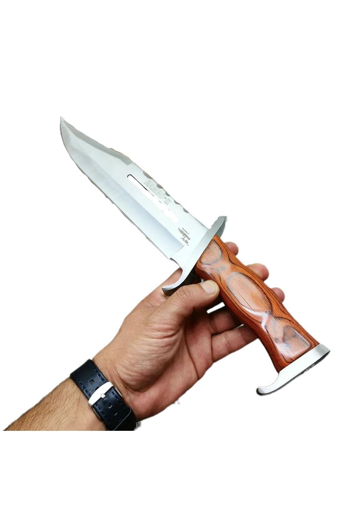 Genel Markalar 30cm Efsane Rambo 3 Deri Kılıflı Avcı Bıçağı