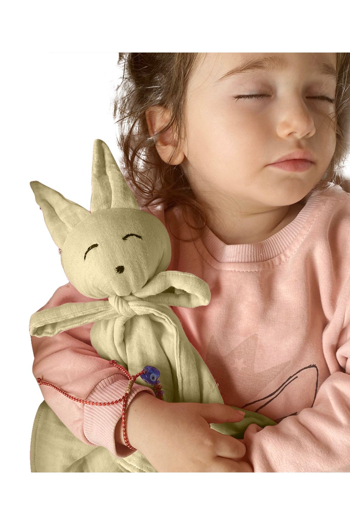 Joyous Mom Kids Müslin Bebek Uyku Arkadaşı 4 Katlı Tavşan Organik Oyuncak Uyku Arkadaşı Desteksiz Uyku Arkadaşı