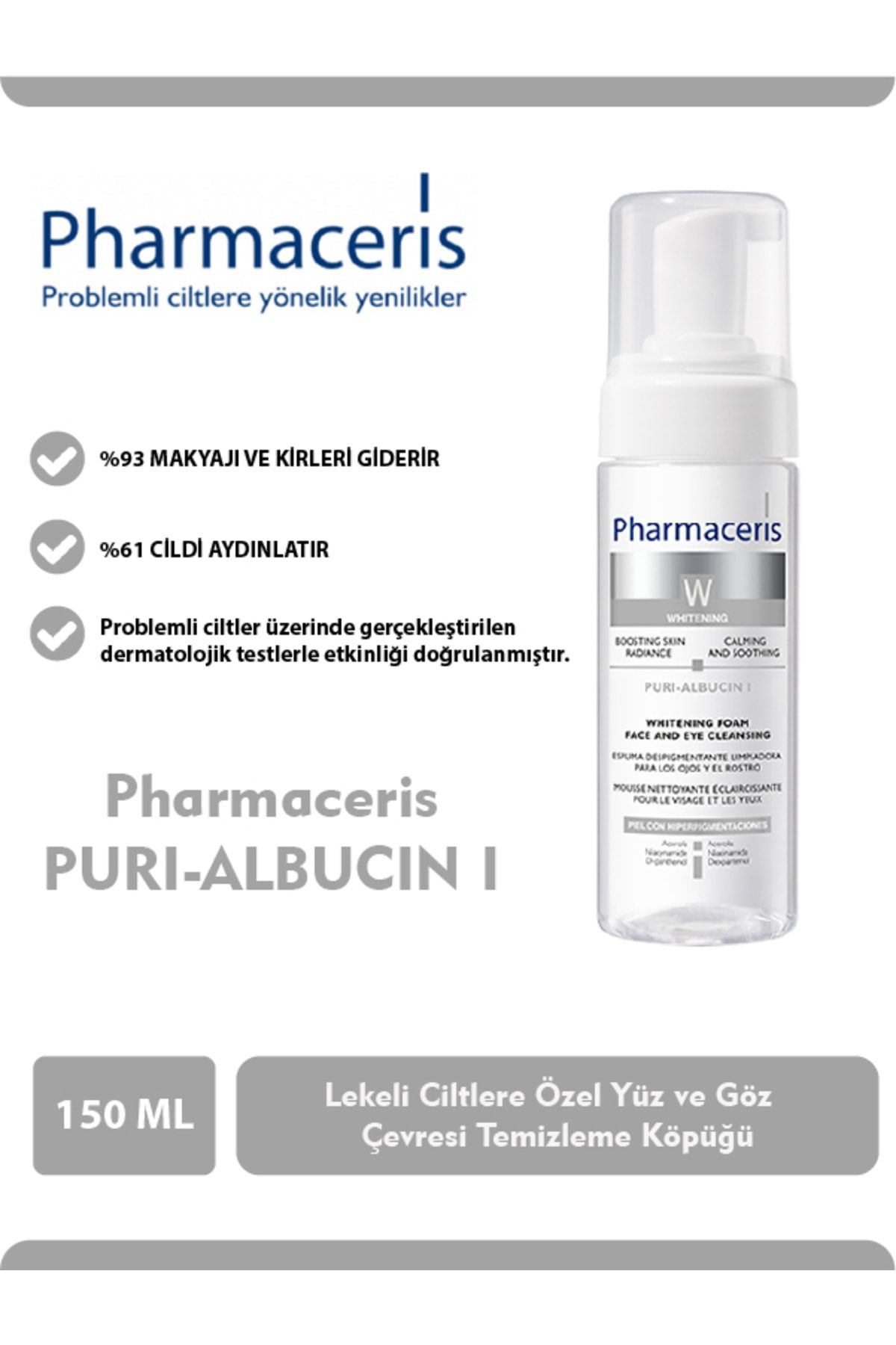 Pharmaceris W Puri-albucini Whitening Foam 150 Ml