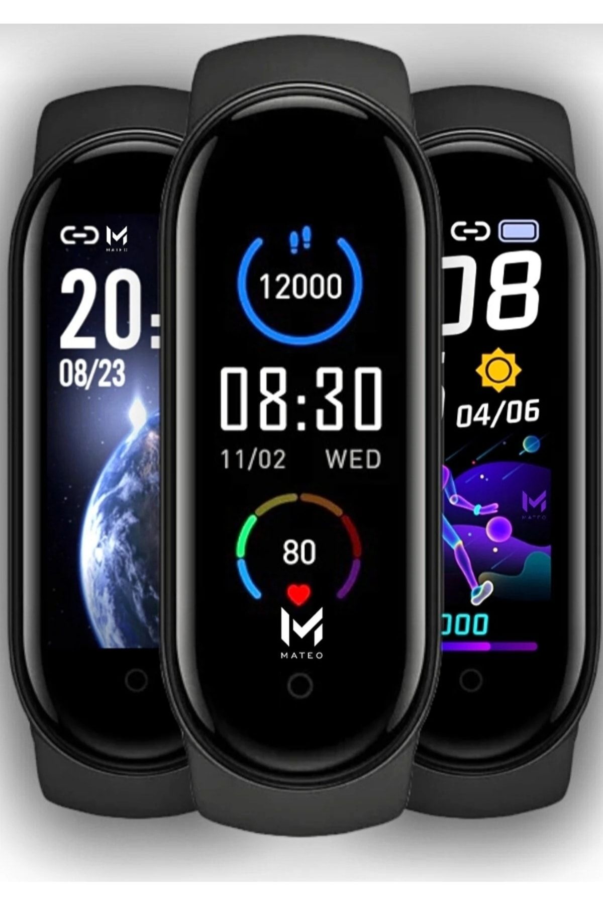 pullmarkt Akıllı Saat Bileklik Spor Saati - Ios Ve Android Uyumlu Tüm Telefonlara Uyumlu
