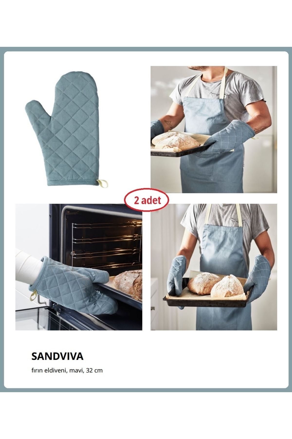 IKEA Sandviva Fırın Eldiveni 32 Cm ( 2 Adet )