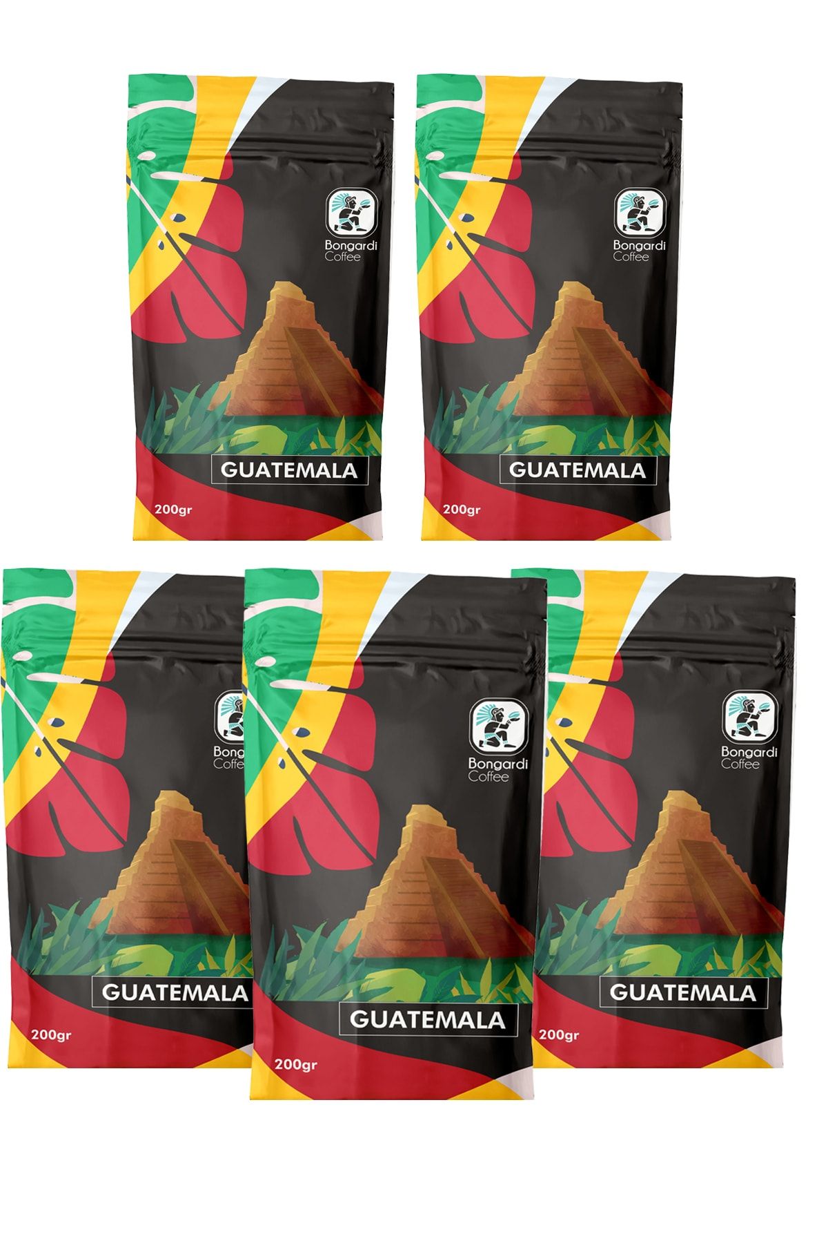 Bongardi Coffee 5x200 gram Guatemala Yöresel Filtre Kahve Makinesi Uyumlu