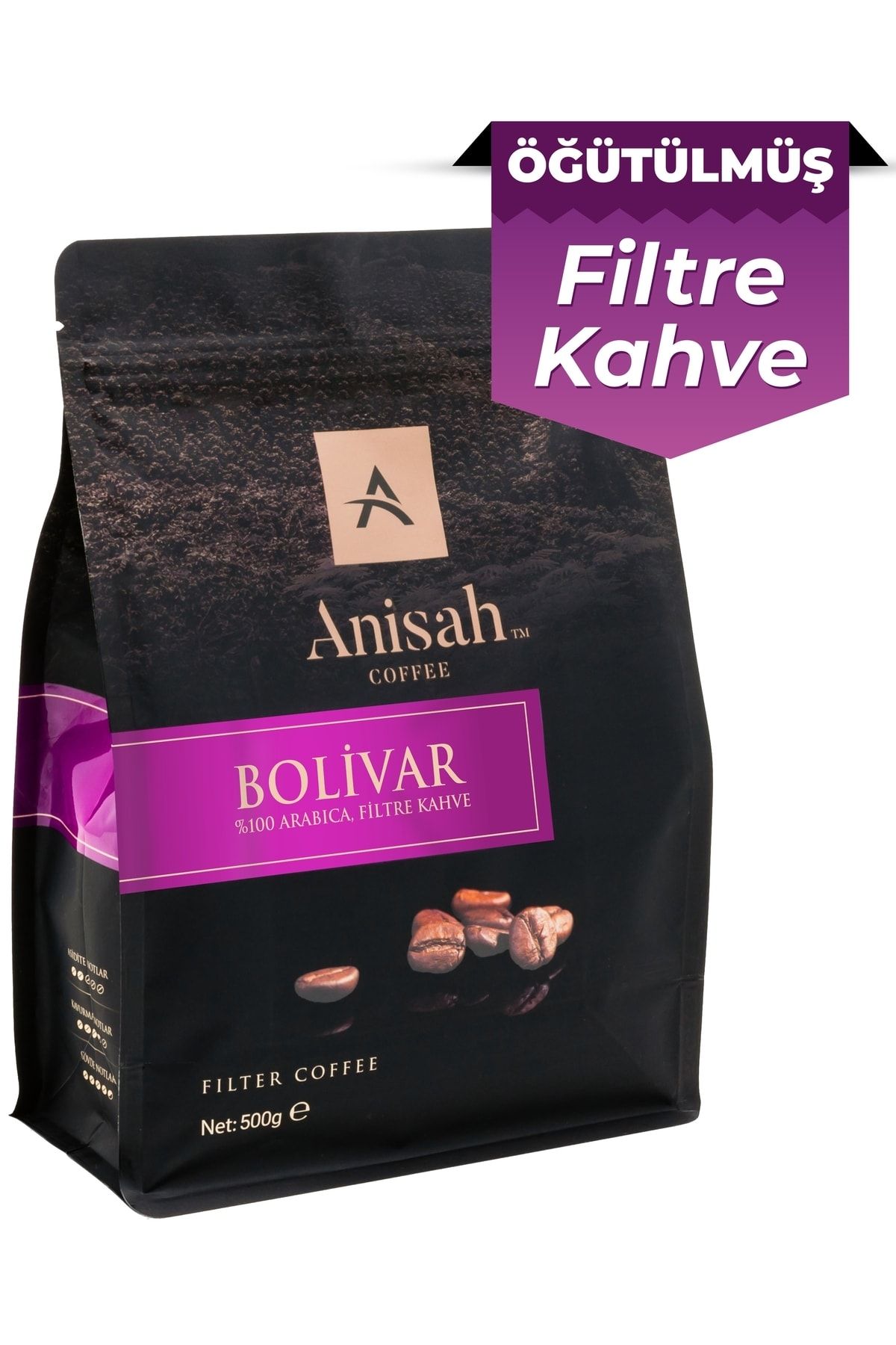 Anisah Coffee Bolivar Daily | Öğütülmüş Filtre Kahve | 500g | Orta Kavrulmuş (MEDİUM ROAST)