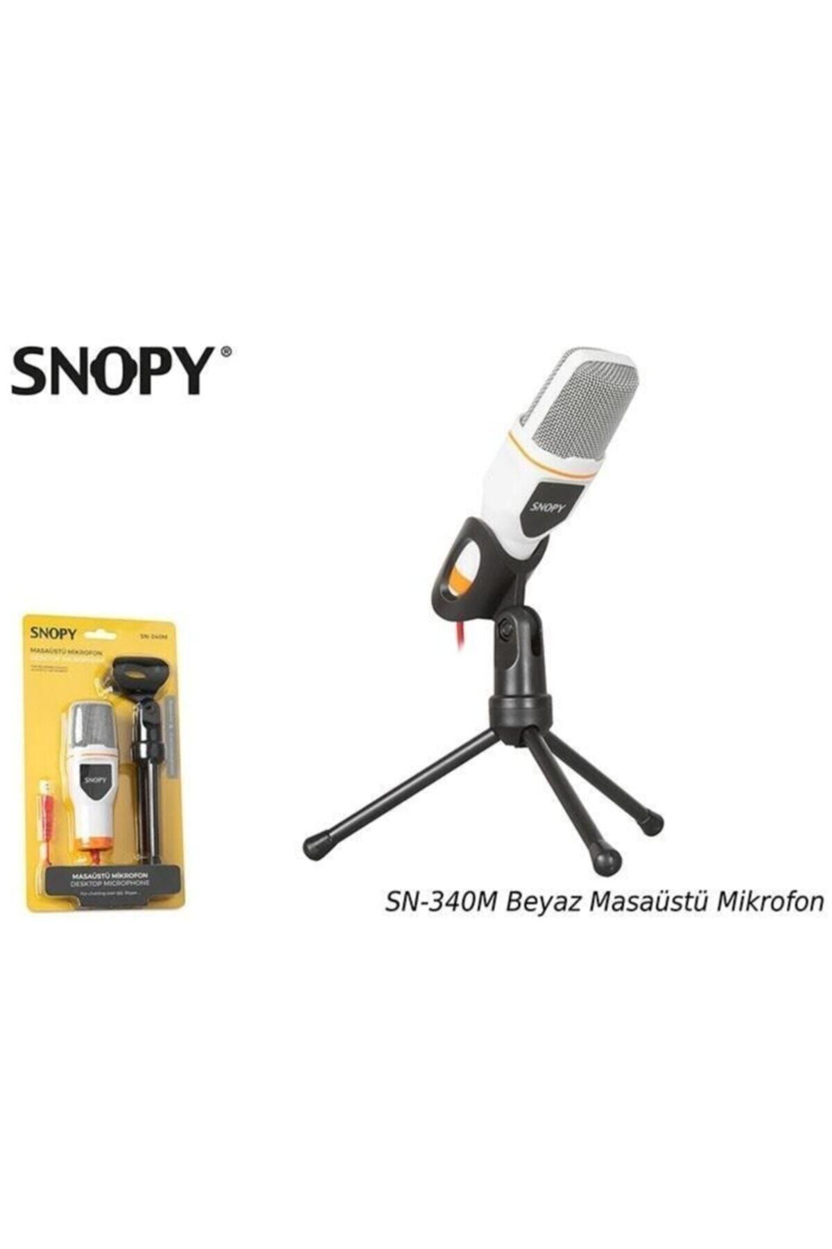 Snopy Sn-340m Beyaz Masaüstü Mikrofon