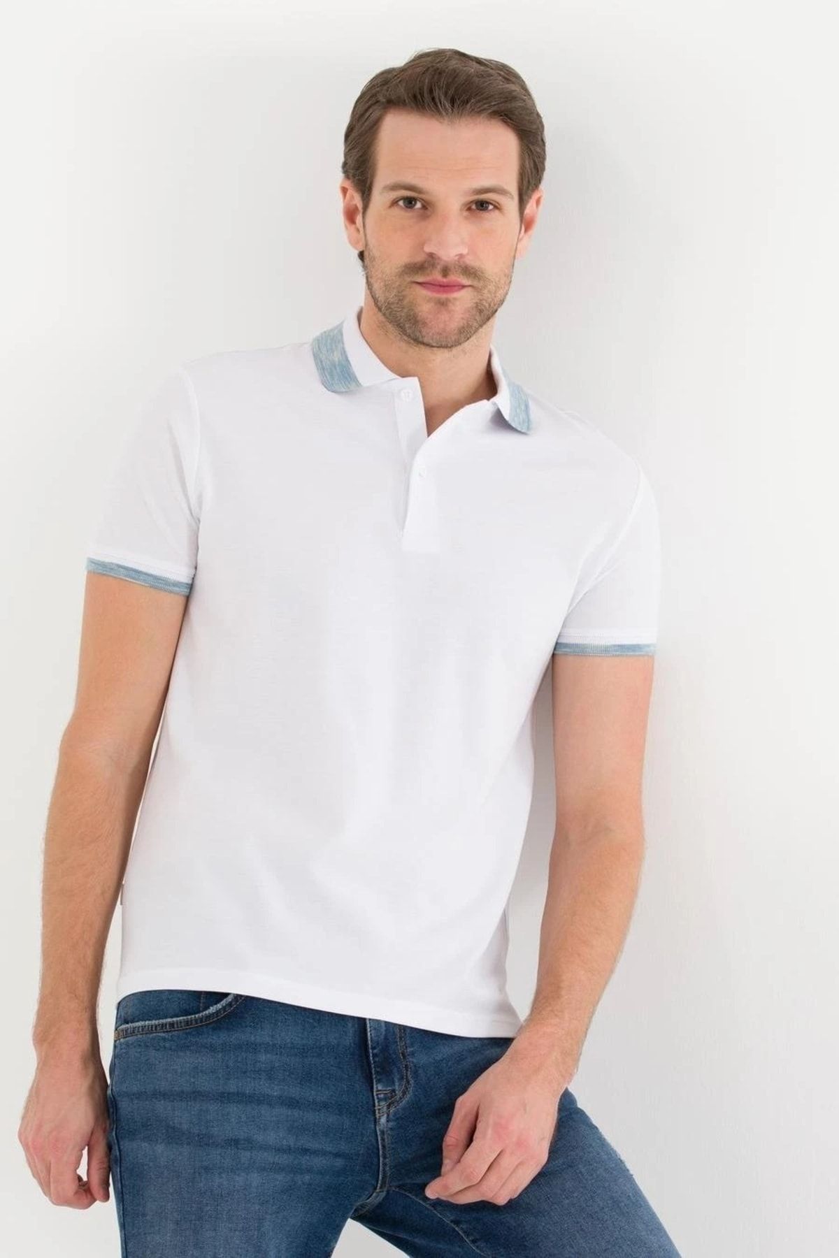 Pierre Cardin Beyaz Slim Fit T-shirt