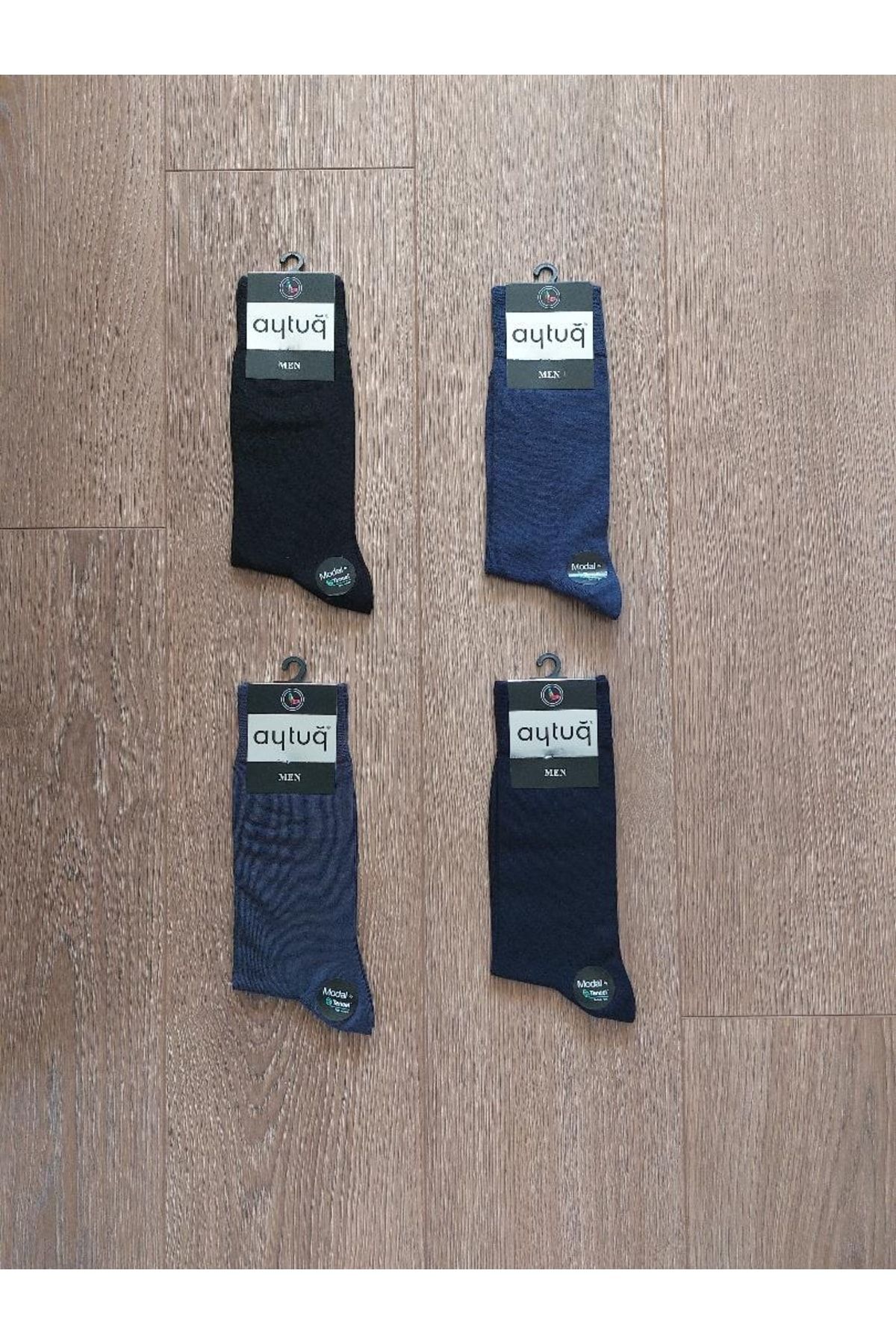 Aytuğ Yaz Sezonu 4 Çift Modal Erkek ( Siyah-lacivert-gri-mavi ) Soket Çorap - 13000