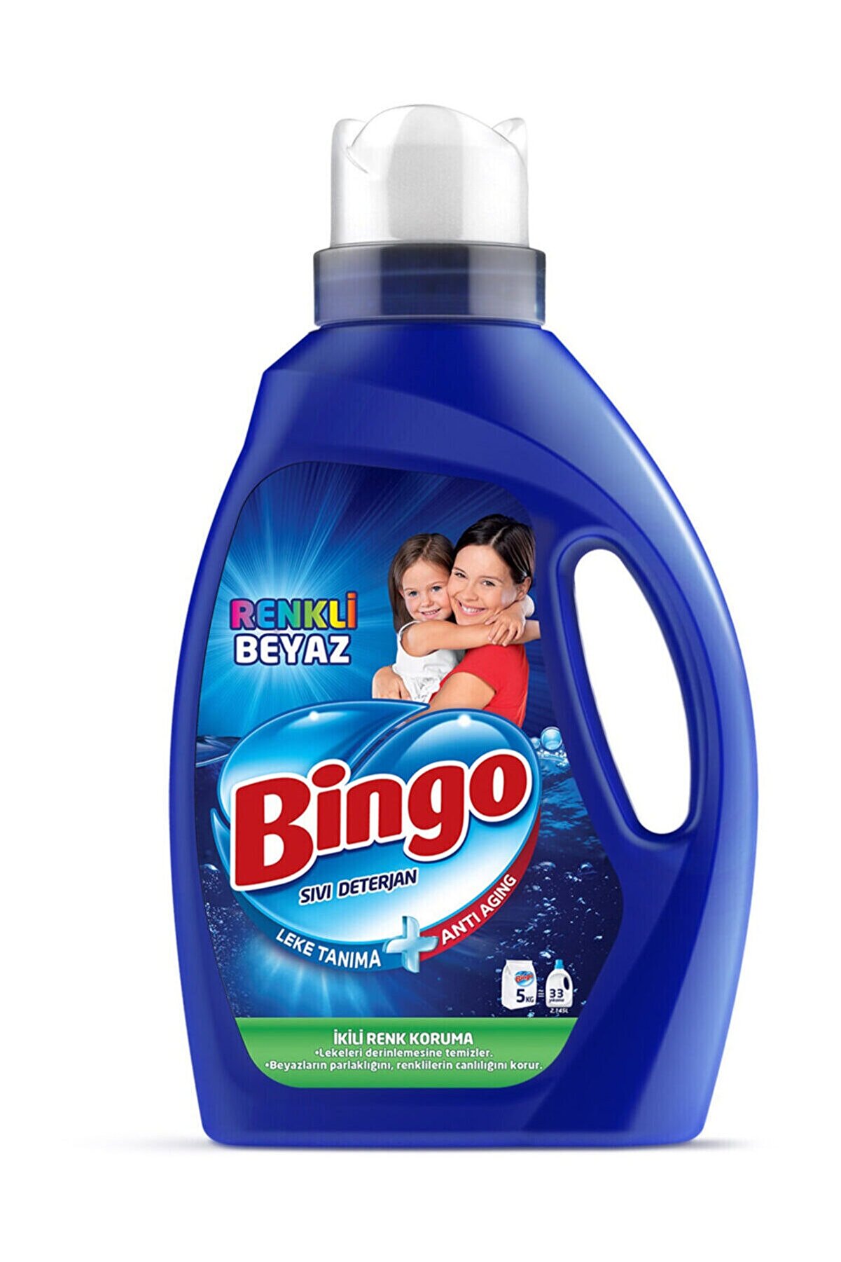 Bingo Renkli Beyaz Sıvı Çamaşır Deterjanı 2145 ml