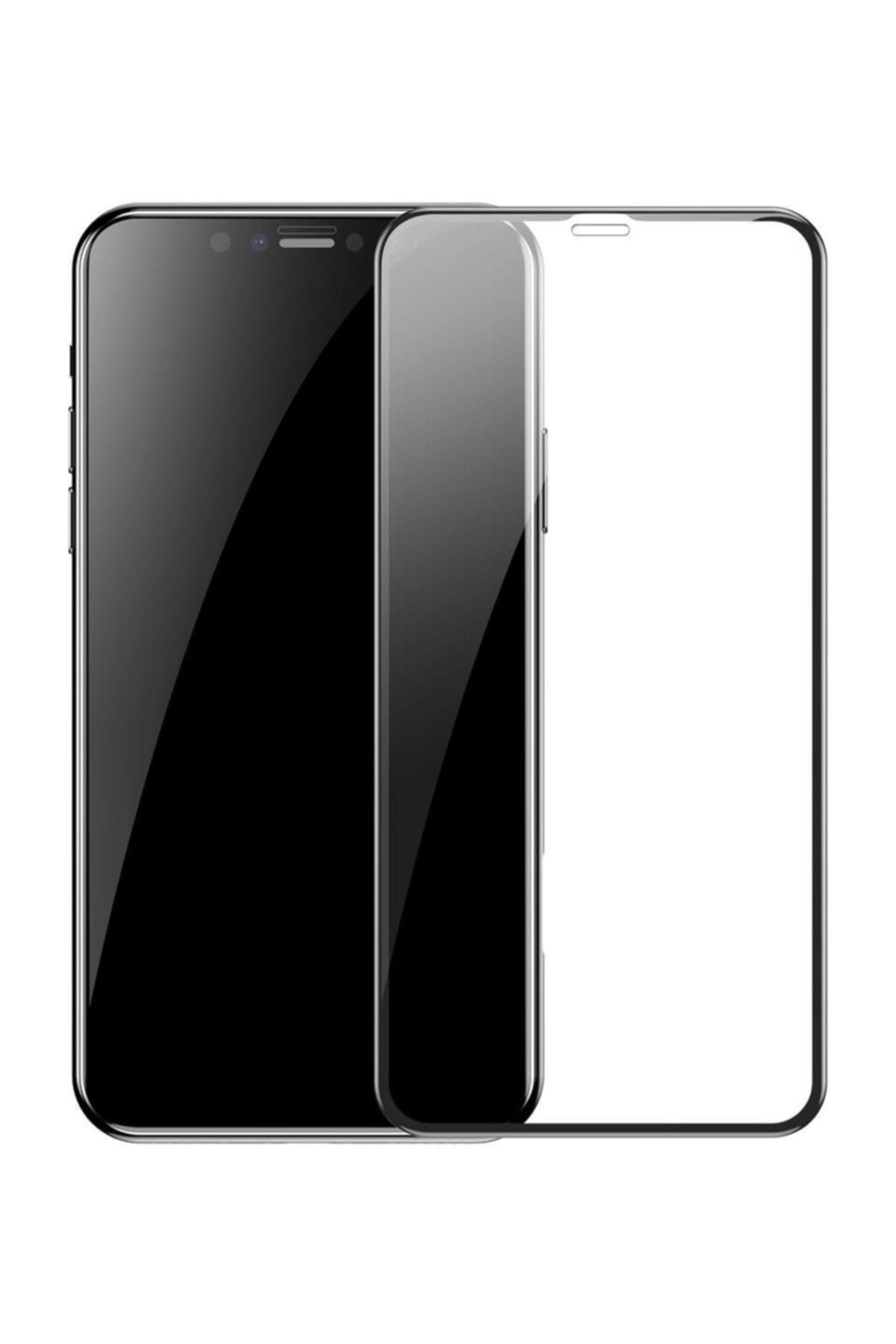 Baseus iPhone XS Max 6.5" Arc Surface Cam Ekran Koruyucu Siyah
