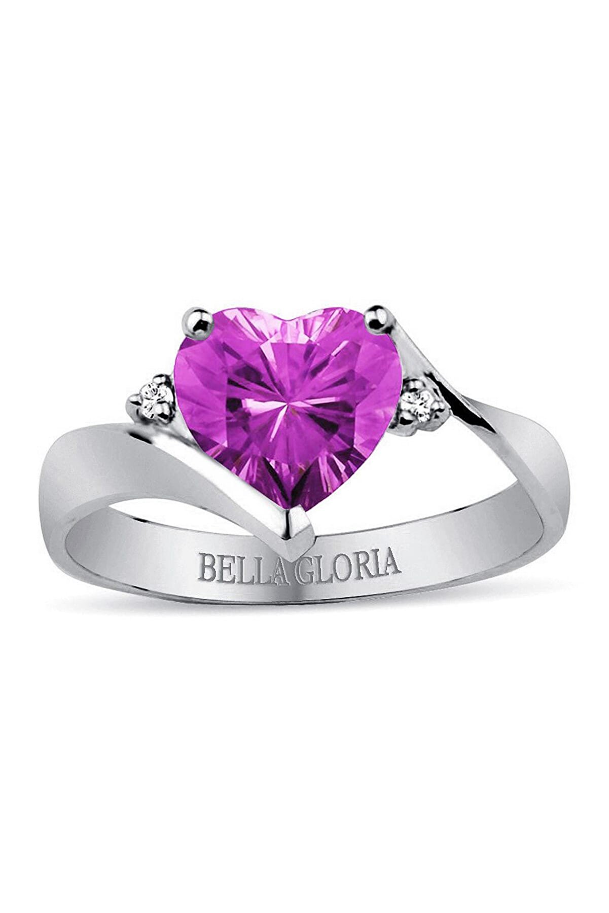 Bella Gloria Pırlanta Ametist Aşk Yüzüğü (GPY0010)