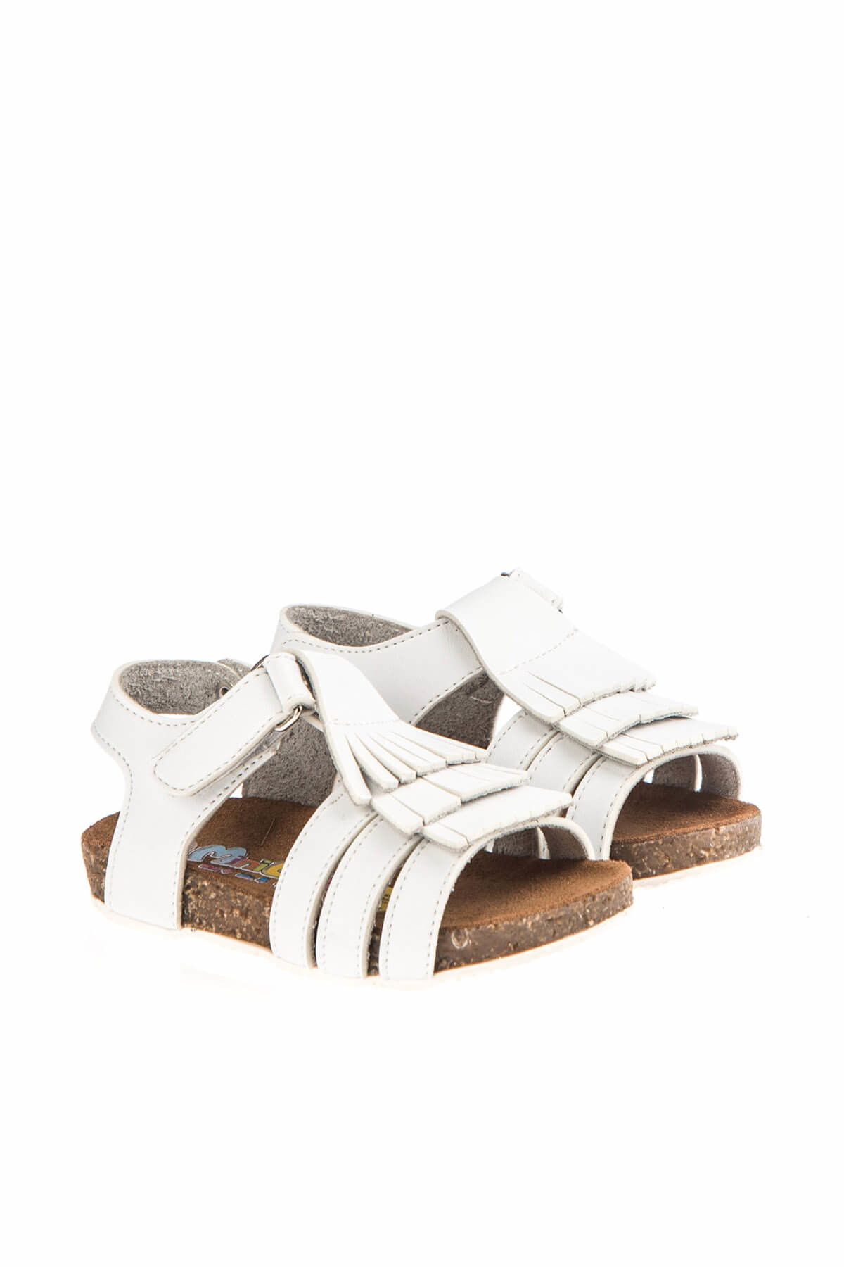 Minican Beyaz Kız Çocuk Sandalet S-B-287>18Y