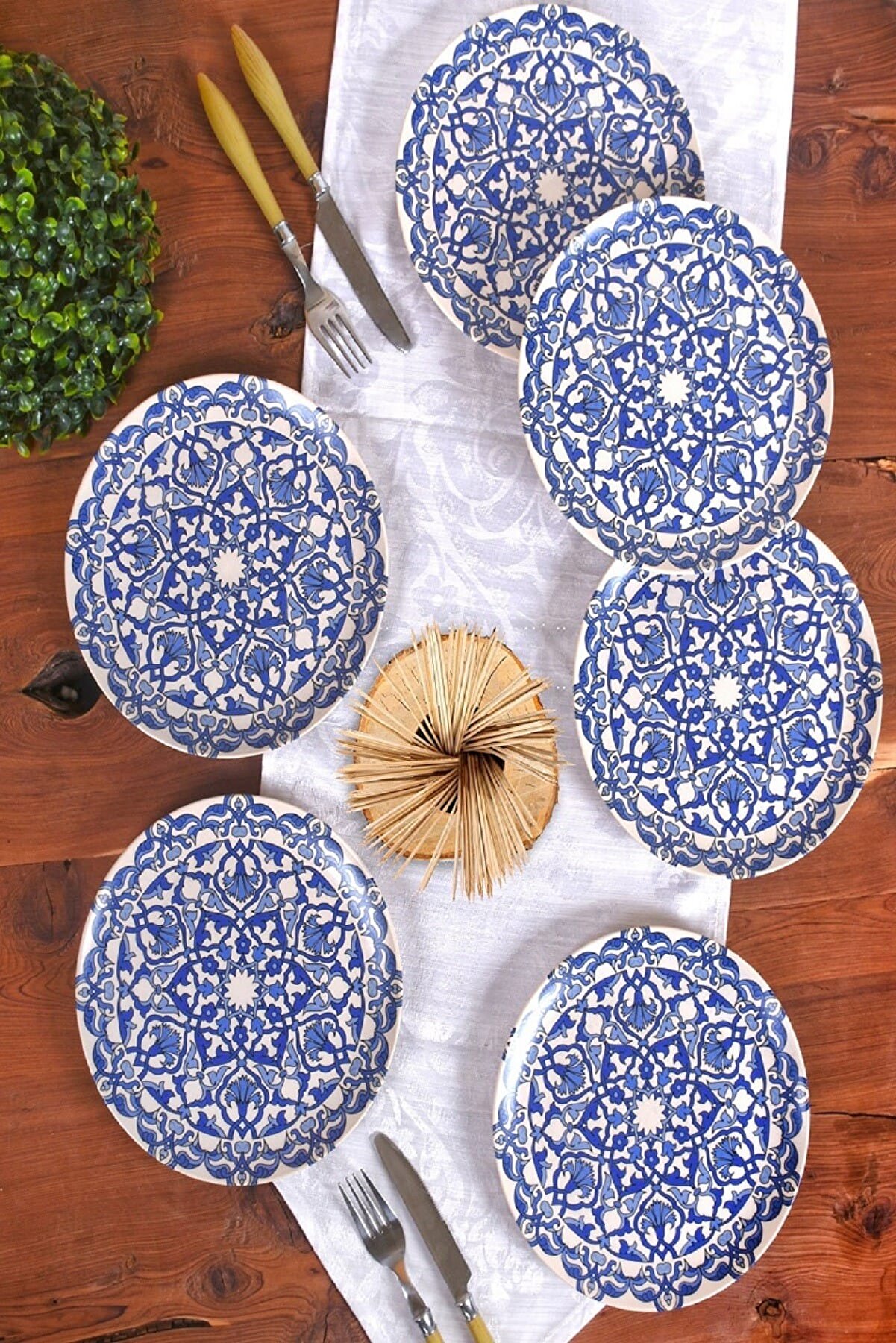 Keramika Osmanlı  Servis Tabağı 25 Cm 6 Adet - 17667