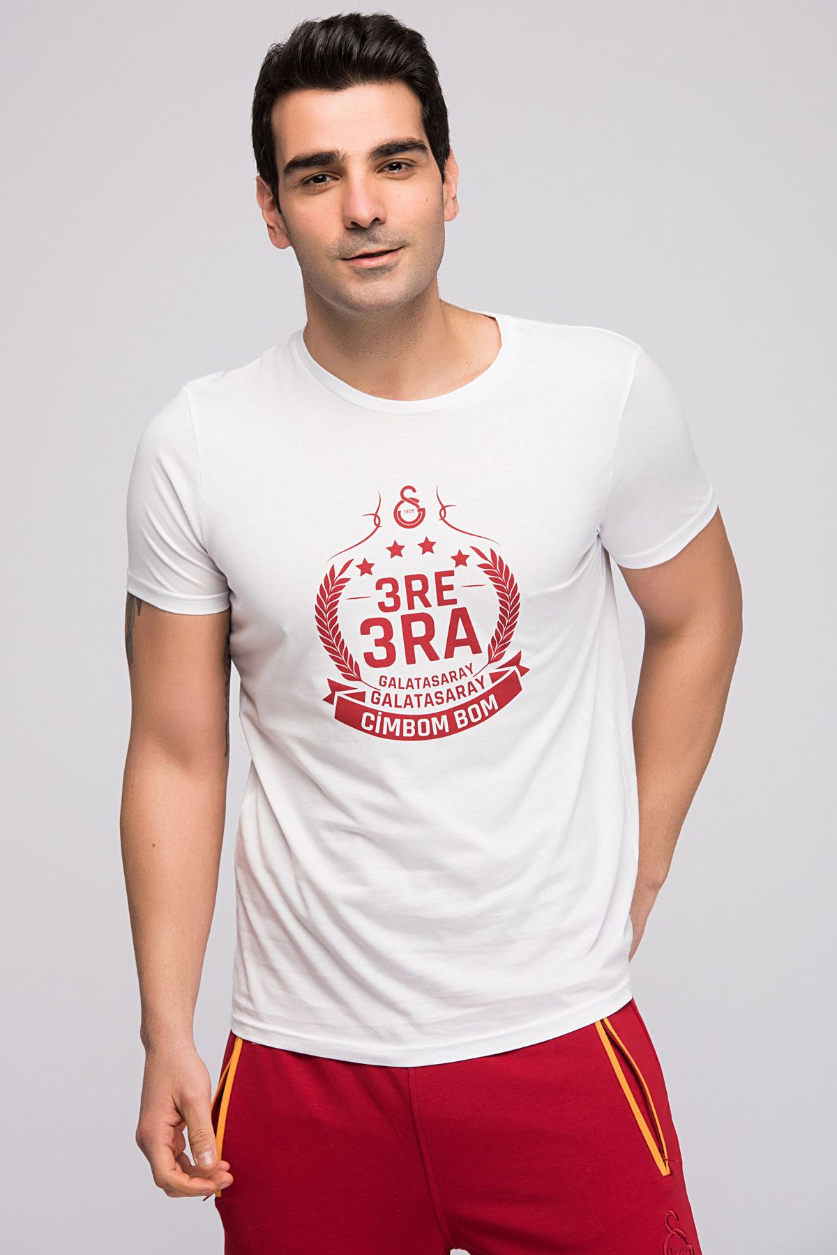 Galatasaray Galatasaray Beyaz Erkek T-Shirt K023-E85625
