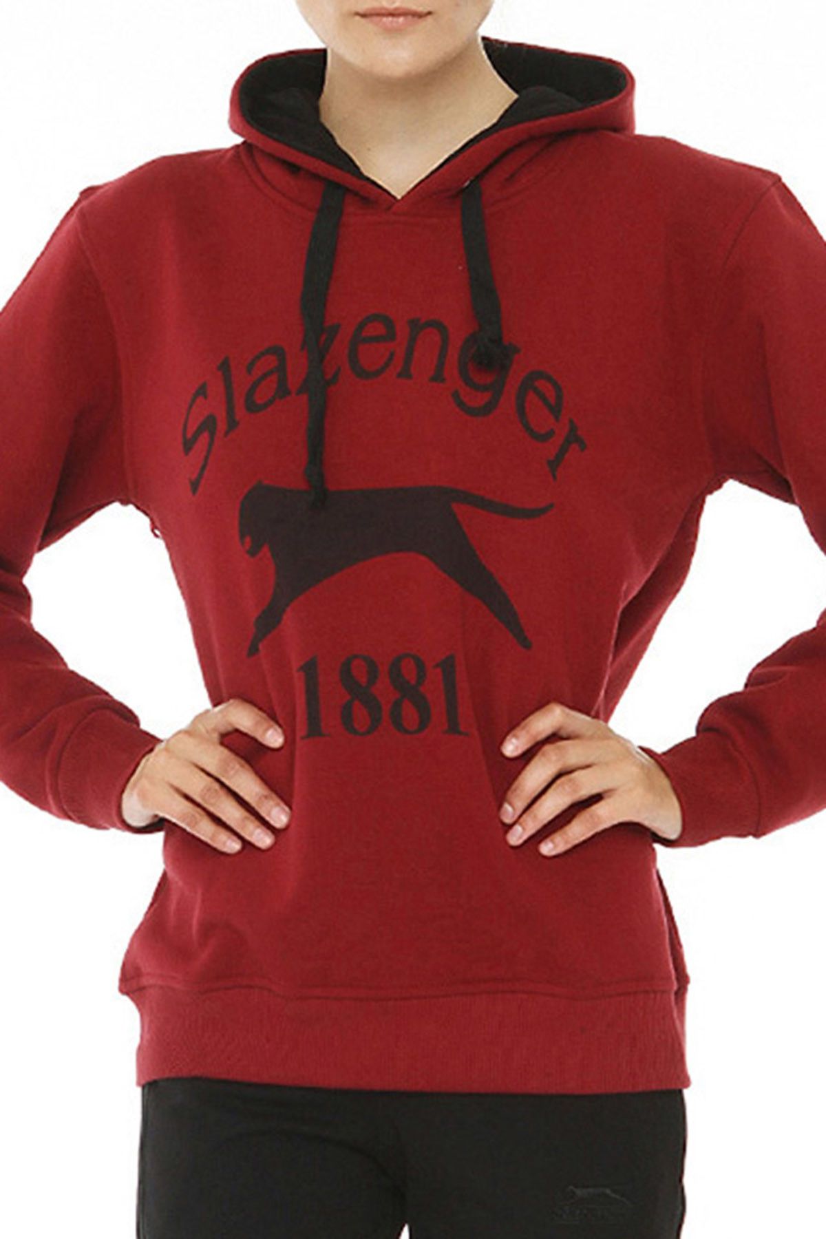 Slazenger Bordo Kadın Sweatshirt - BASTEN - SLK4TESG002-620