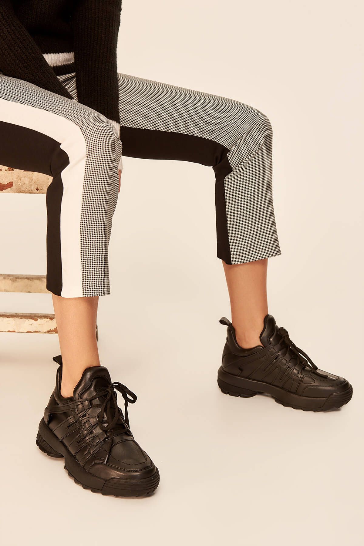 İnan Ayakkabı Siyah Kadın Sneaker TR2030