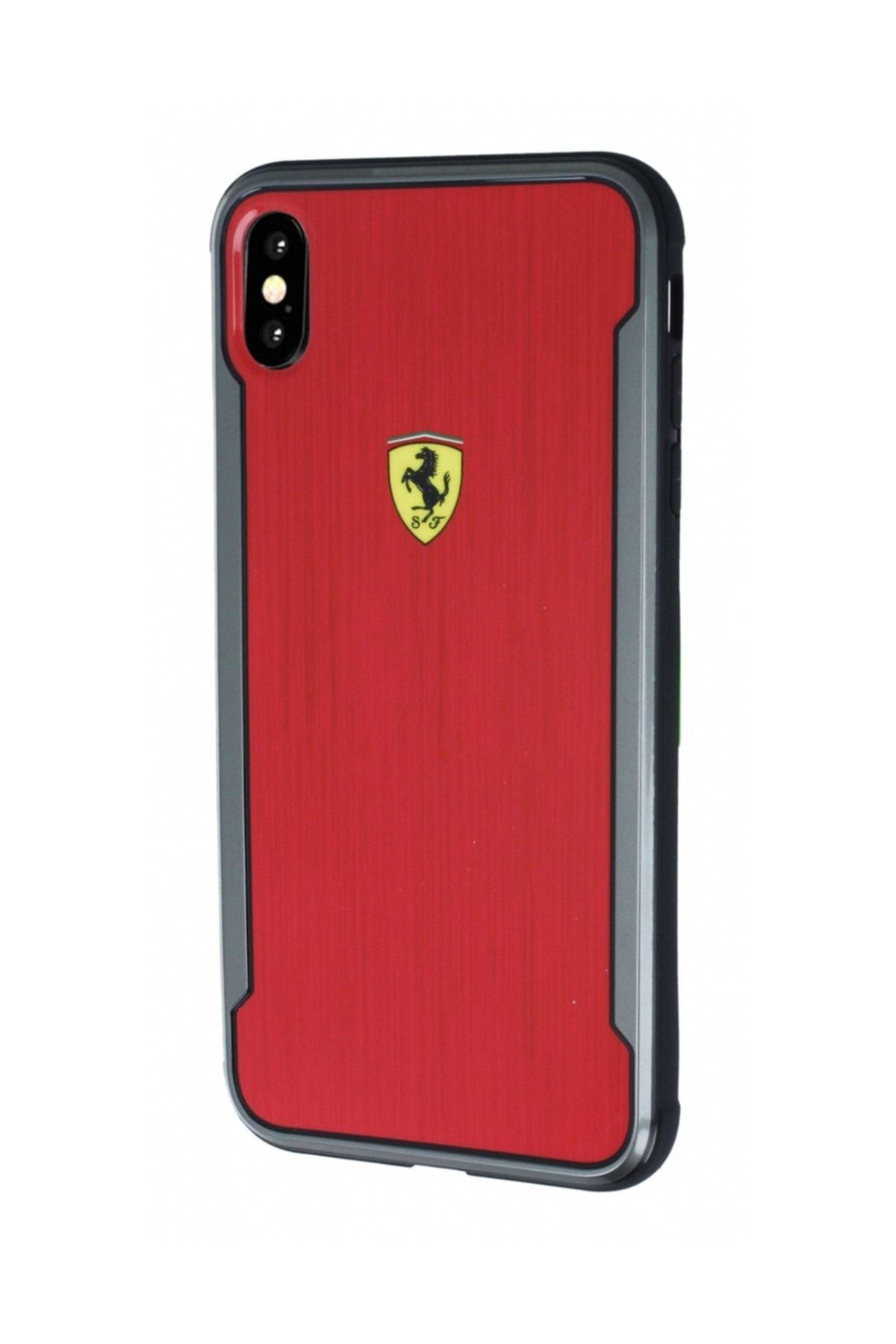 Ferrari iPhone XS Max Kılıf Kırmızı Rubber