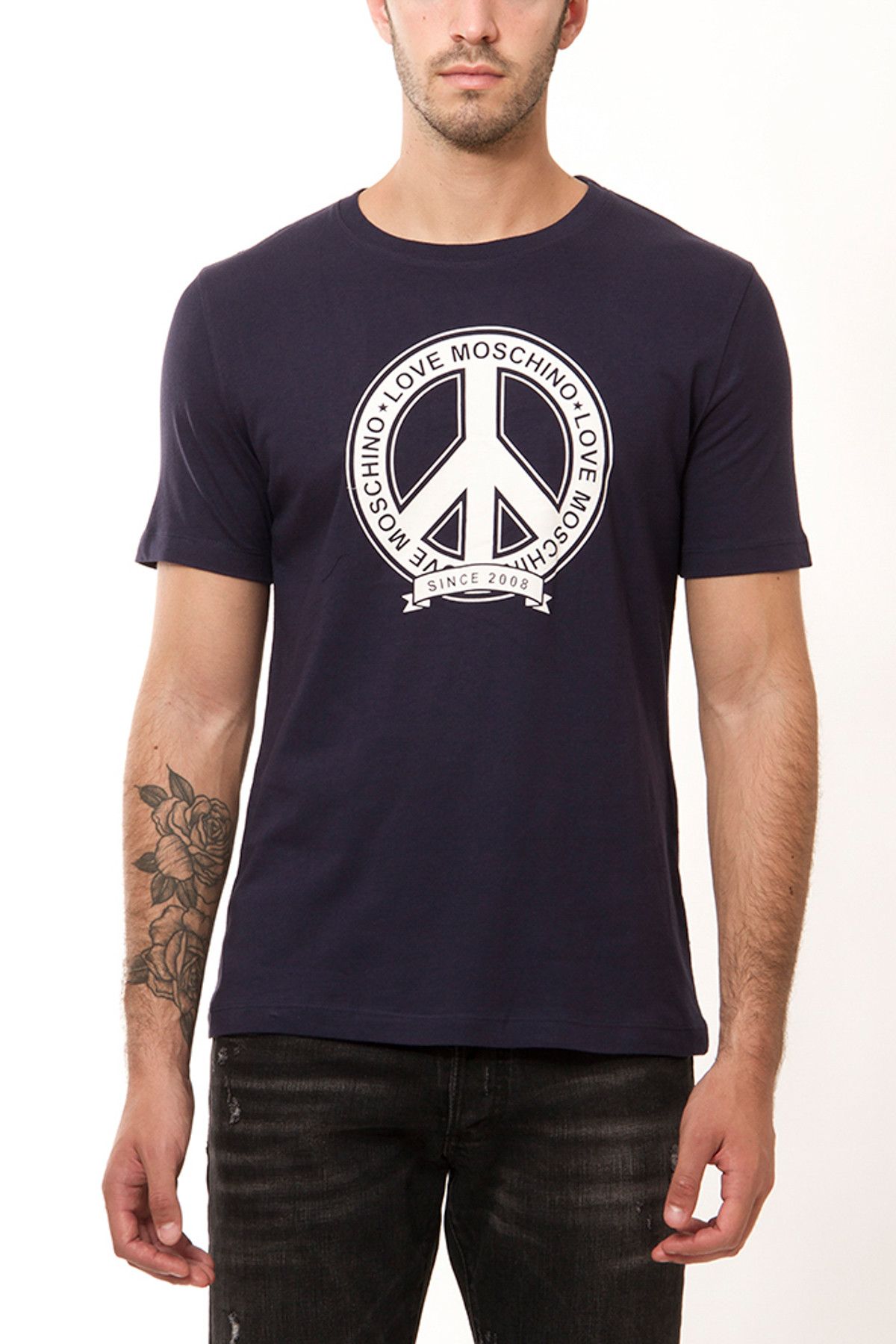 Moschino Erkek Lacivert T-Shirt Mm191