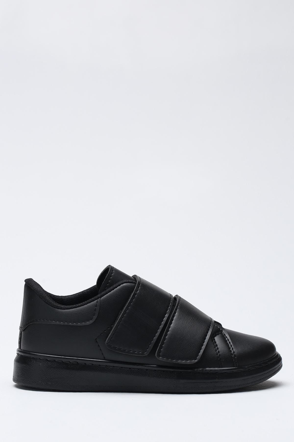 Ayakkabı Modası Siyah Cilt Kadın Spor Ayakkabı 1938-9-4204-1