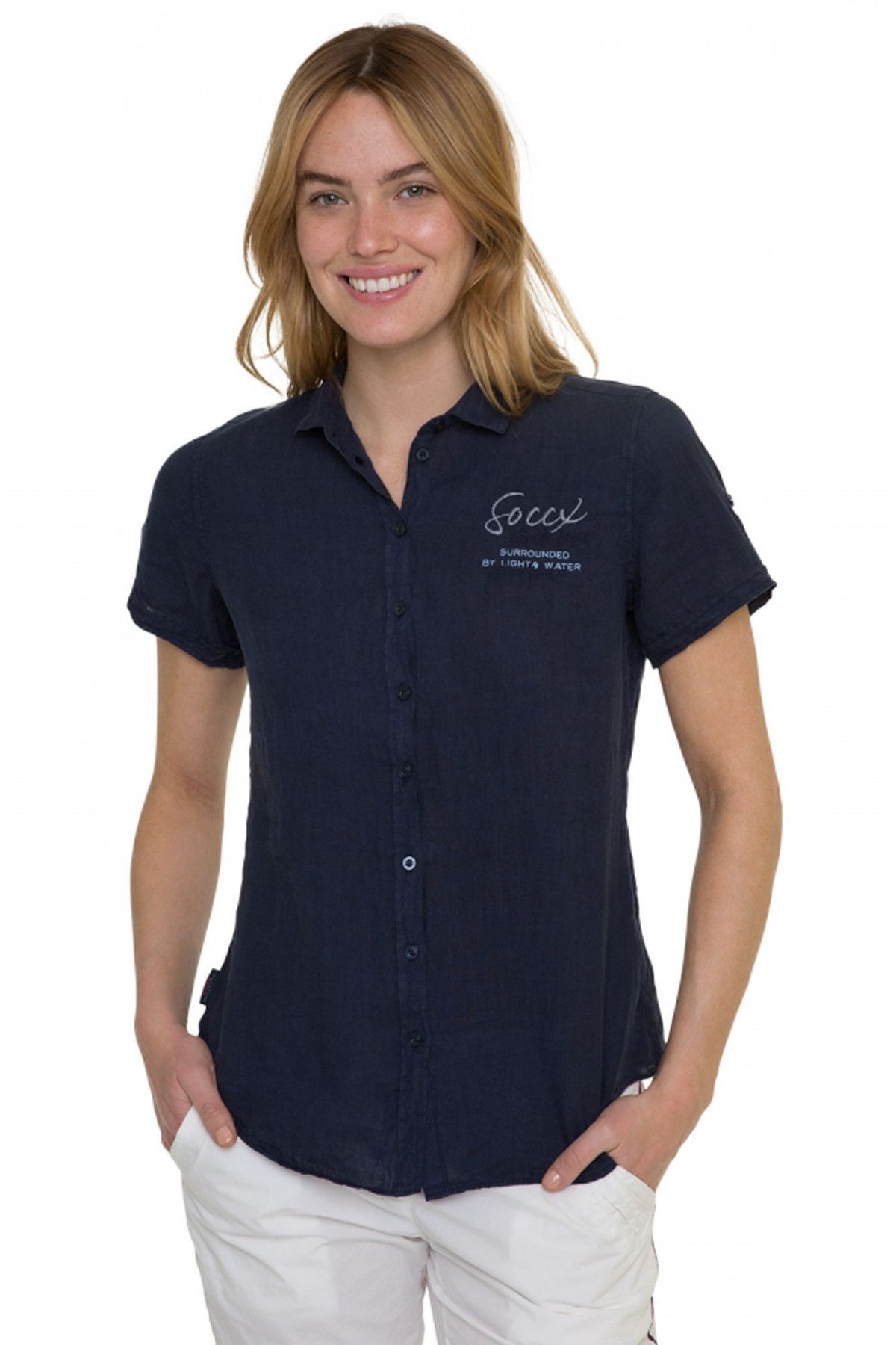 Soccx Kadın Mavi Gömlek SPI-1804-5212_187