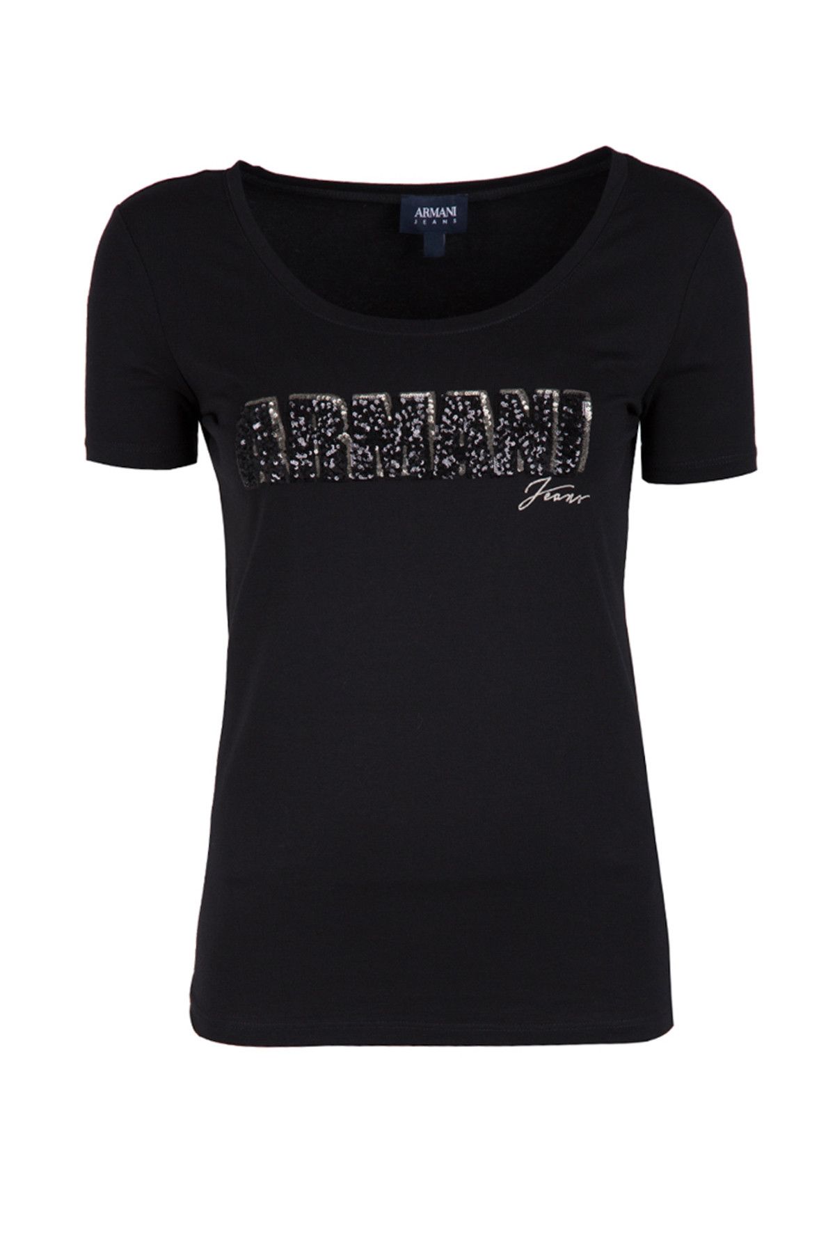 Armani Jeans Siyah Kadın T-Shirt 6Y5T10 5Jabz 1200
