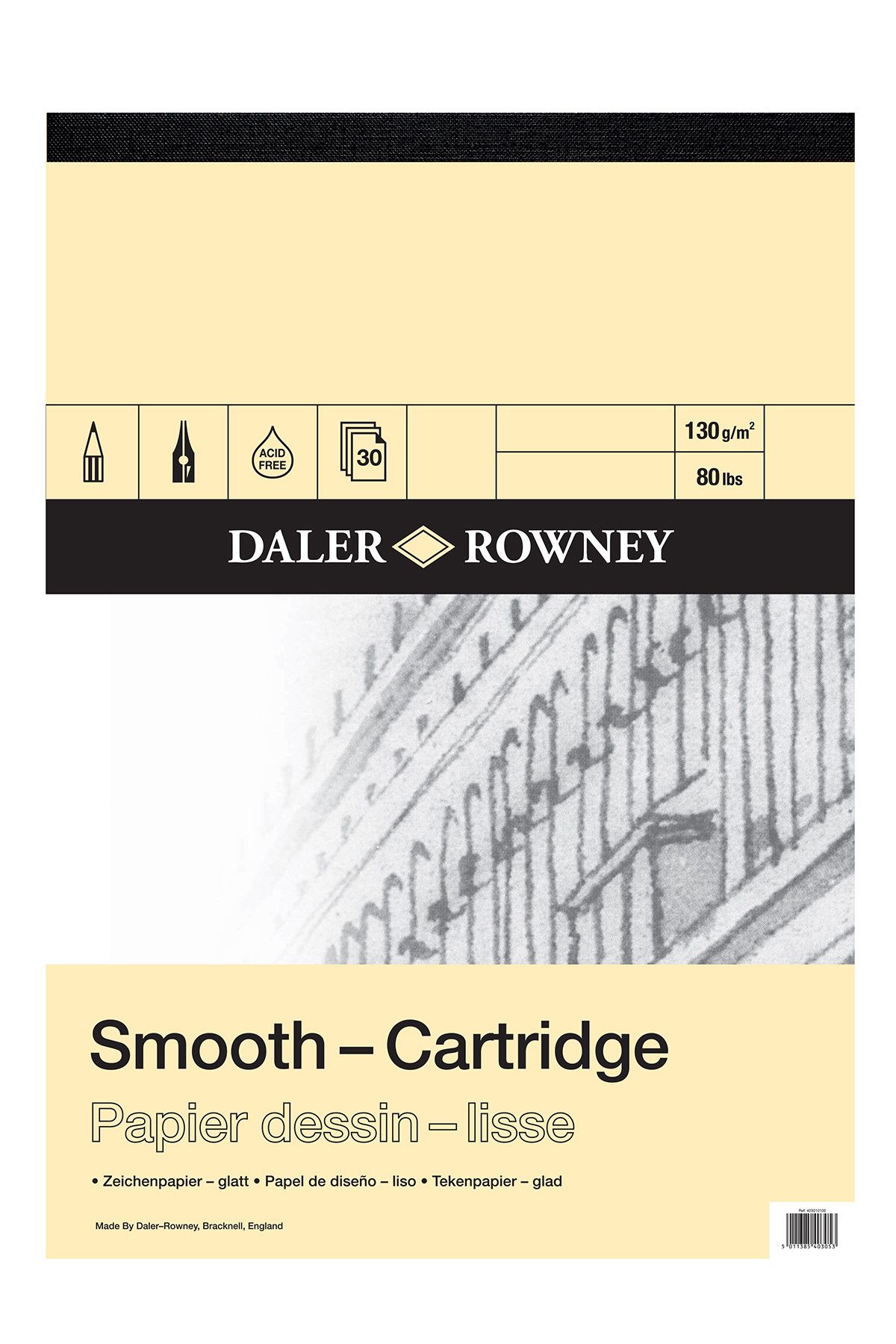Daler Rowney Smooth Cartridge A4, 130gr - 30 Yaprak