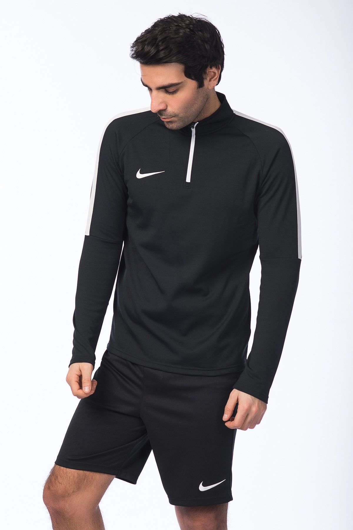 Nike Erkek Sweatshirt - Dry Fermuarlı - 839344-010