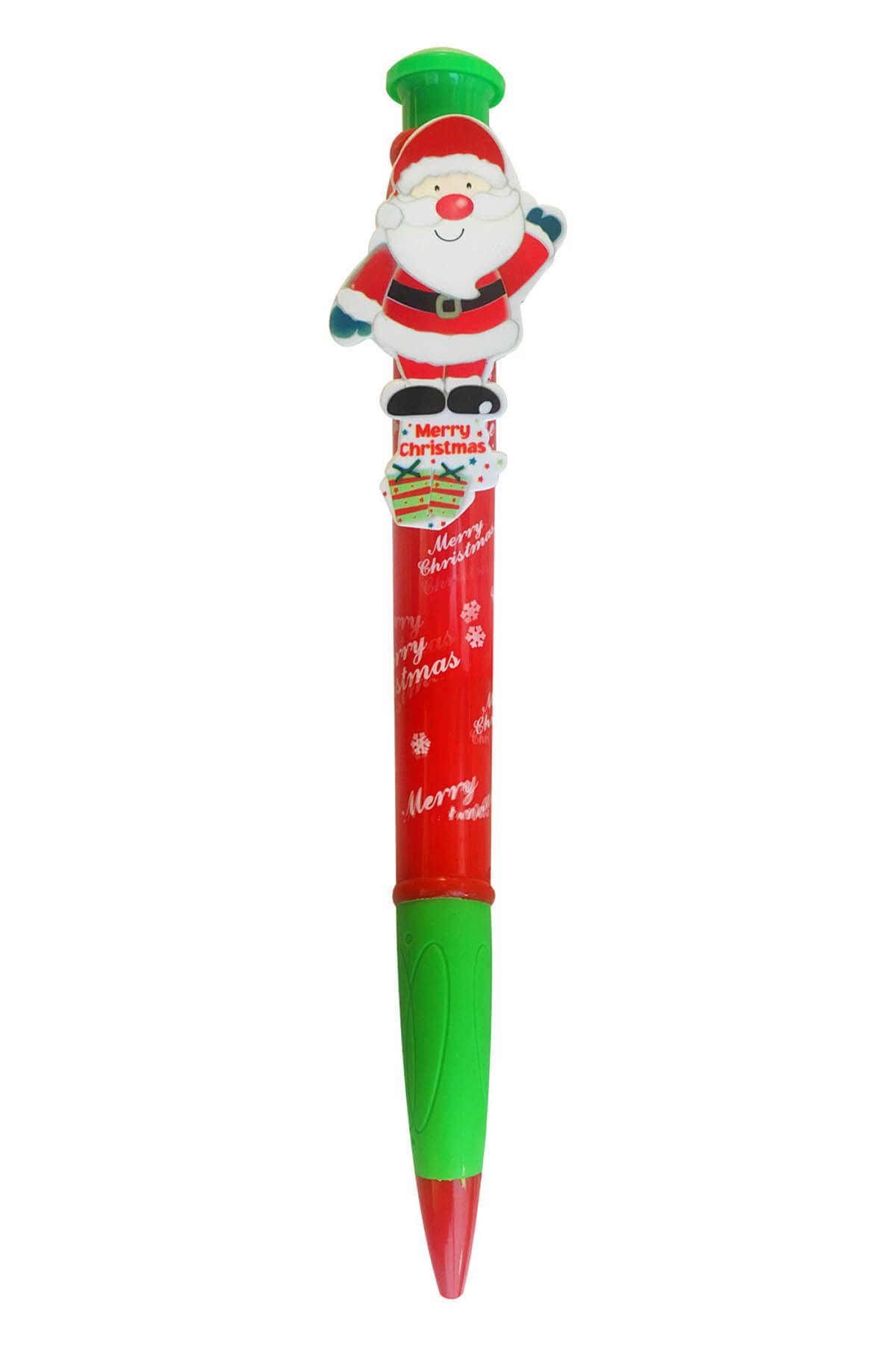 KullanAt Market Yılbaşı Noel Baba Hediyelik Kalem 3 x 28cm 1 Adet
