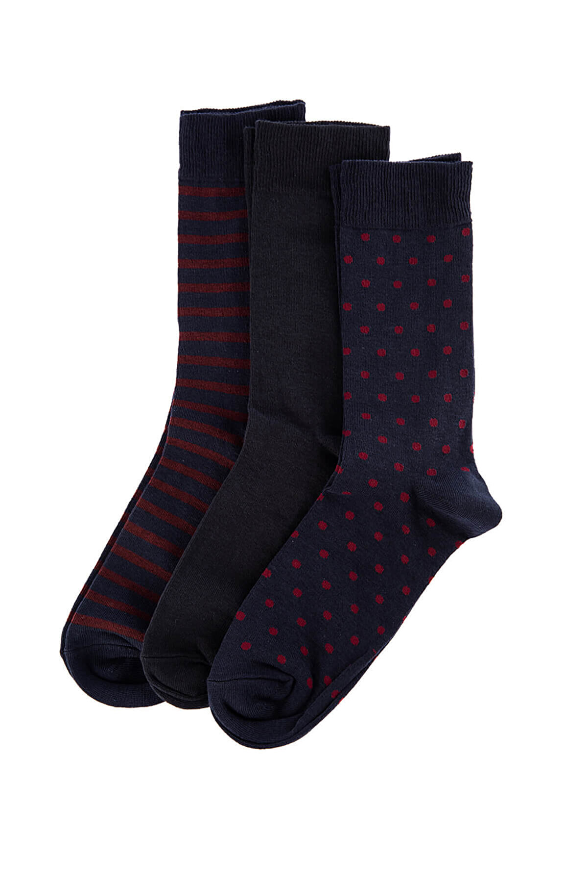 TRENDYOL MAN Çok Renkli Erkek Çorap - 3'Lü Karma Paket TMNAW19BC0021