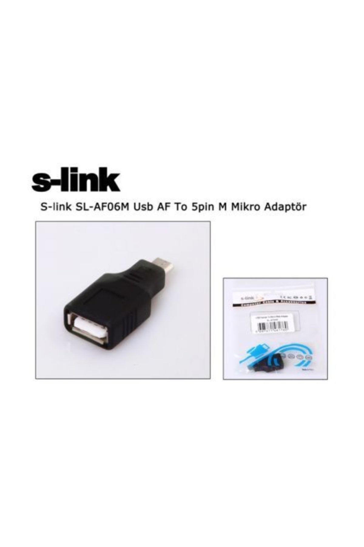 S-Link S-Link Sl-Af06M Usb Af To 5Pin M Mikro Adaptör