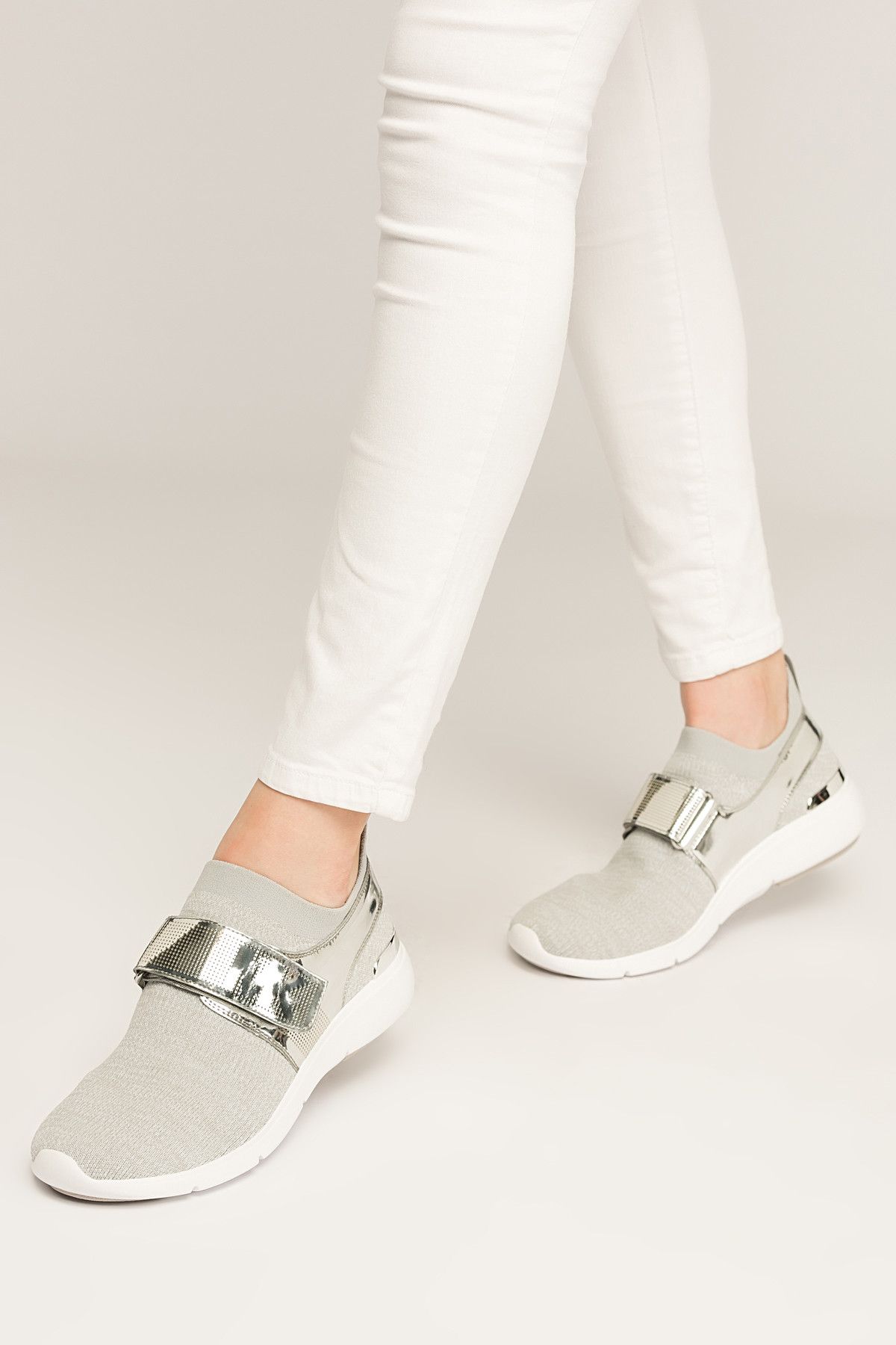 Michael Kors Kadın Gümüş Sneaker 43T7XAFS3D