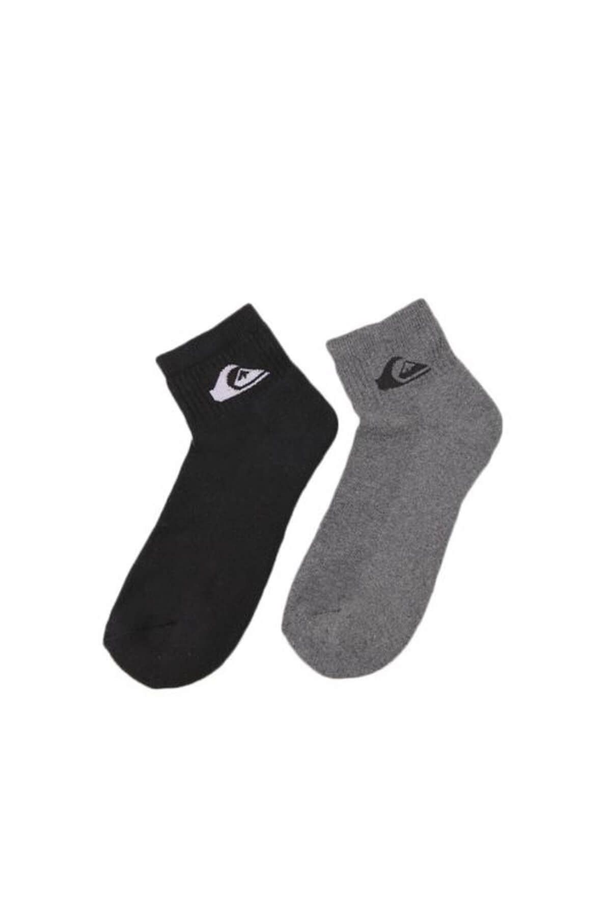 Quiksilver EVERYDAY M LOW CUT SOCKS 2 PACK GREY AND BLACK