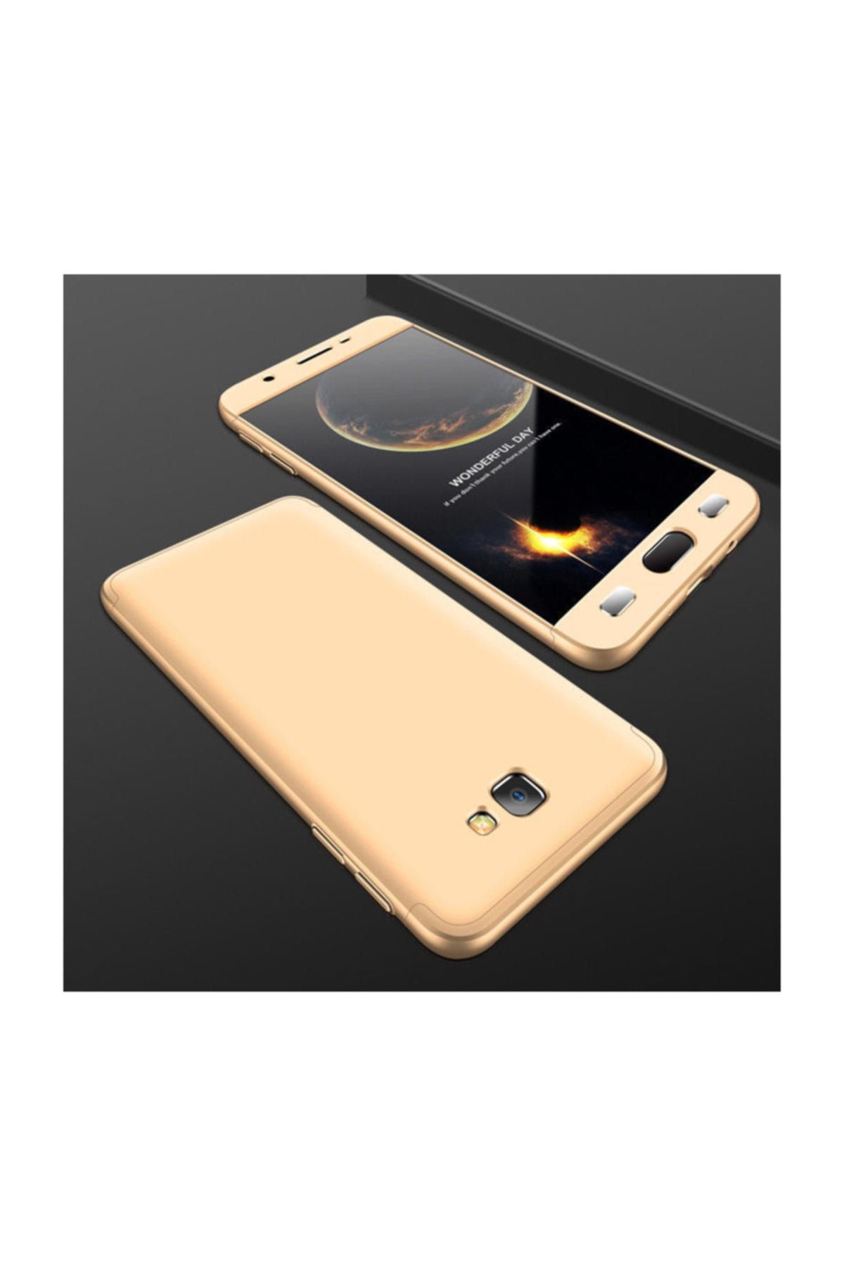 Kılıfreyonum Samsung Galaxy J7 Prime 360 Tam Korumalı Kılıf Gold