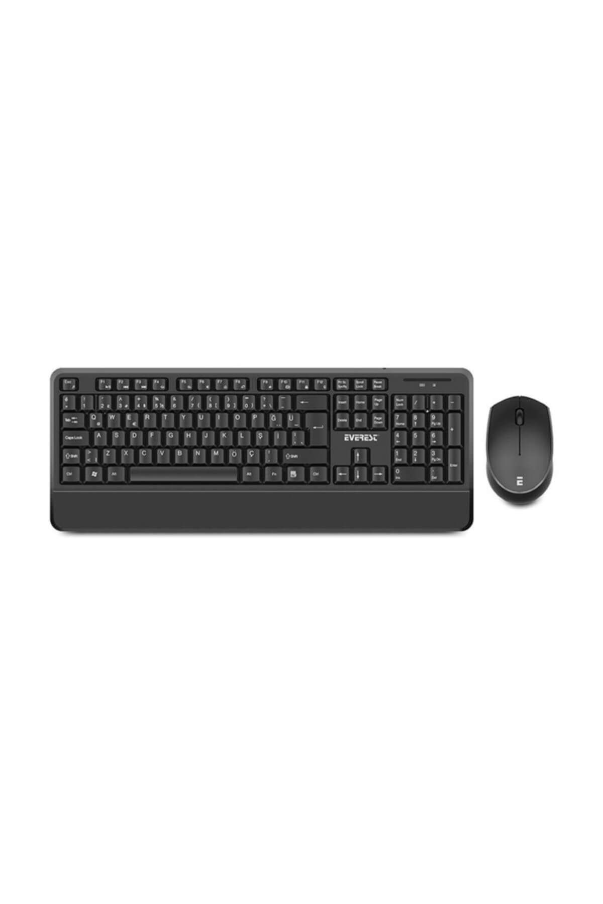 Everest OFFICAL Siyah Kablosuz Combo Q Multimedia Klavye + Mouse Set