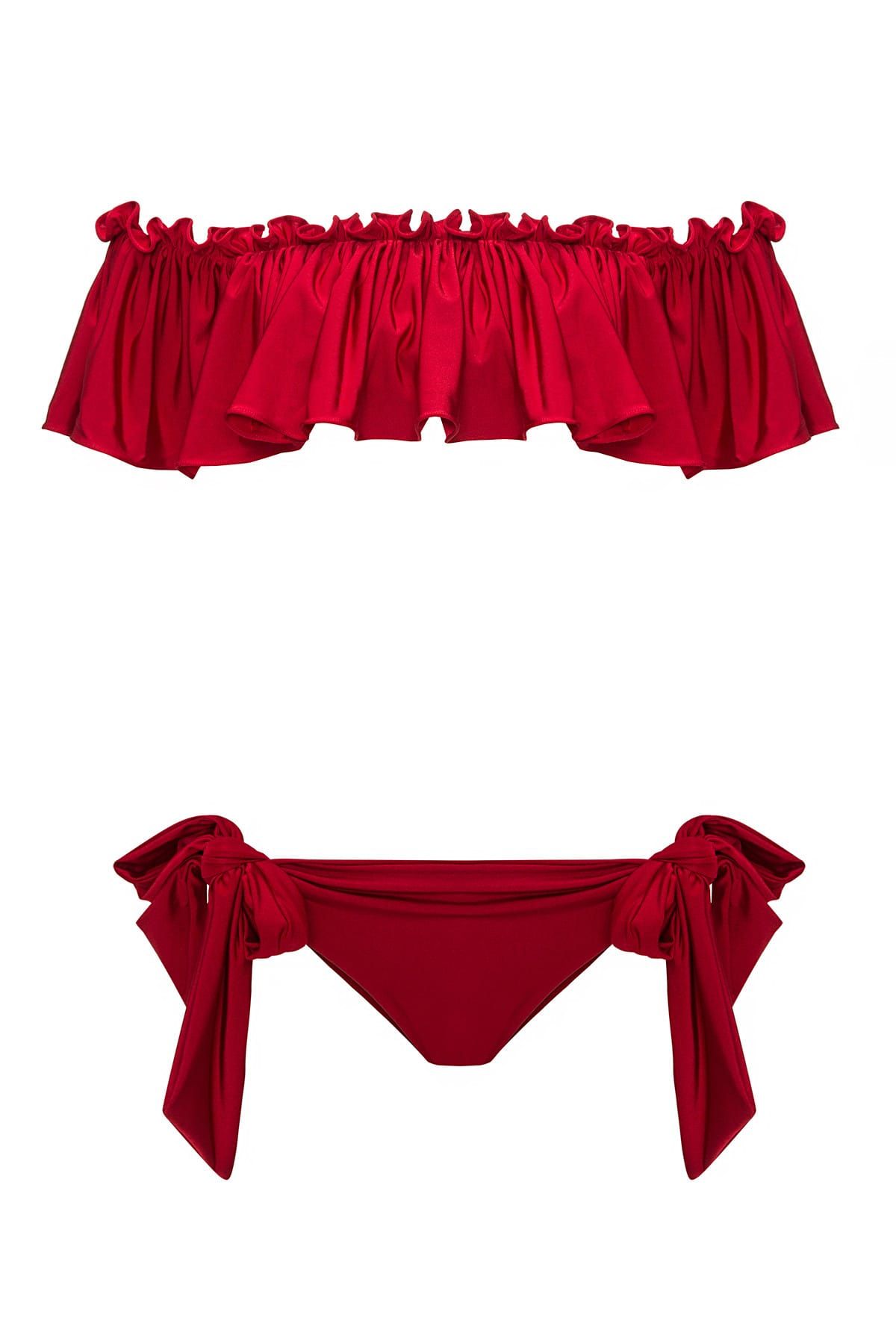 Nur Karaata Kadın Kırmızı Bikini Takımı Nks14